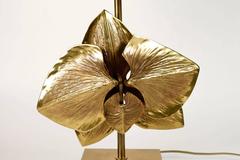 Lampe en Bronze Modèle Orchidée Signée Chrystiane Charles, 1970