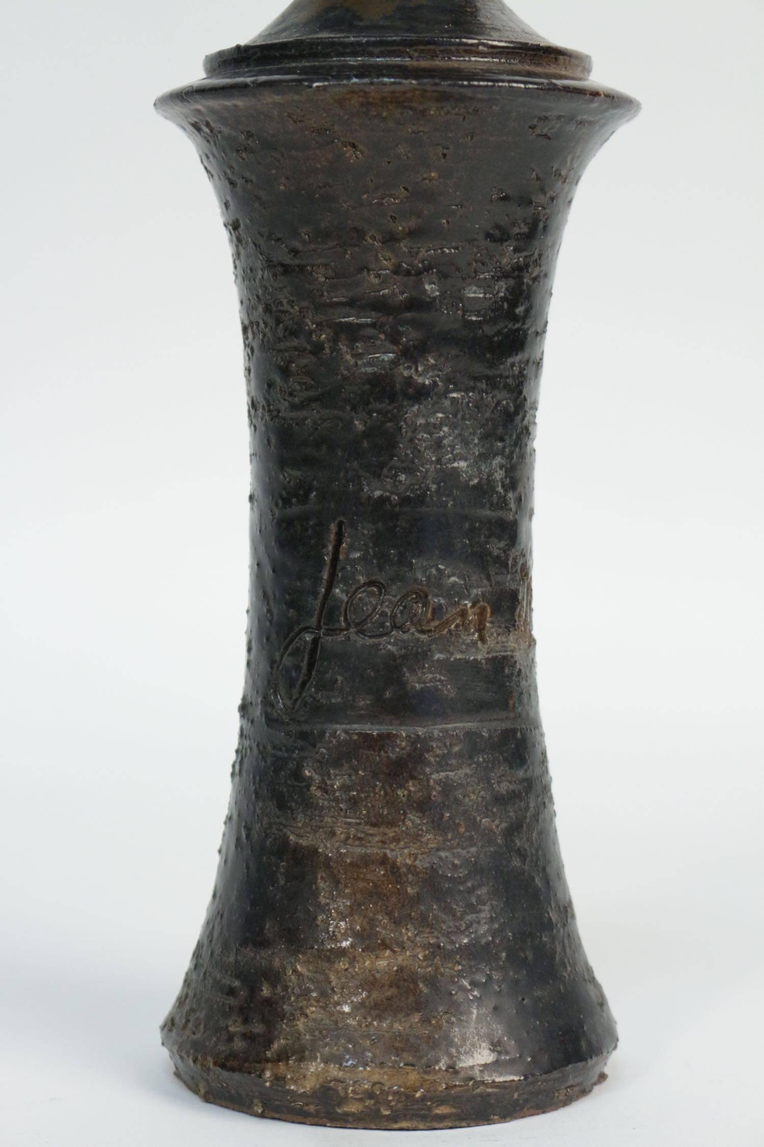 1970s Ceramic Vase Signed by Jean Marais In Excellent Condition In Saint-Ouen, FR