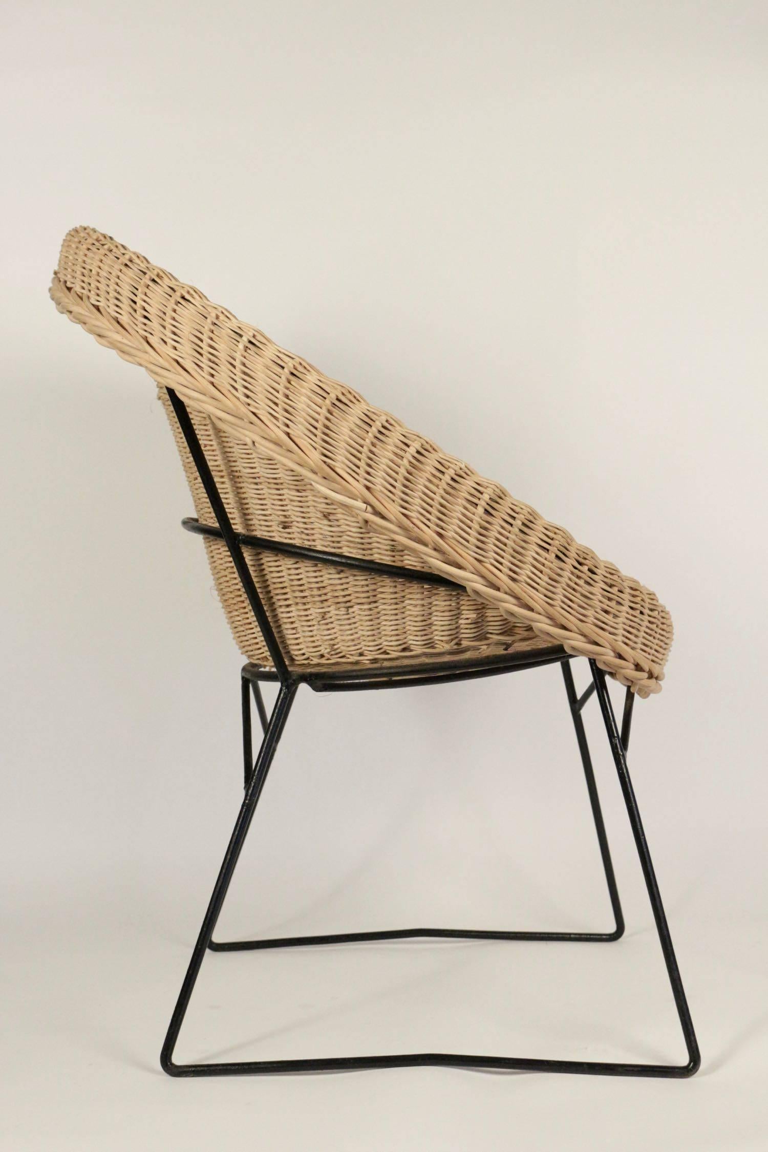 1950s Rattan Lounge Set Attributed to Mathieu Matégot In Excellent Condition In Saint-Ouen, FR