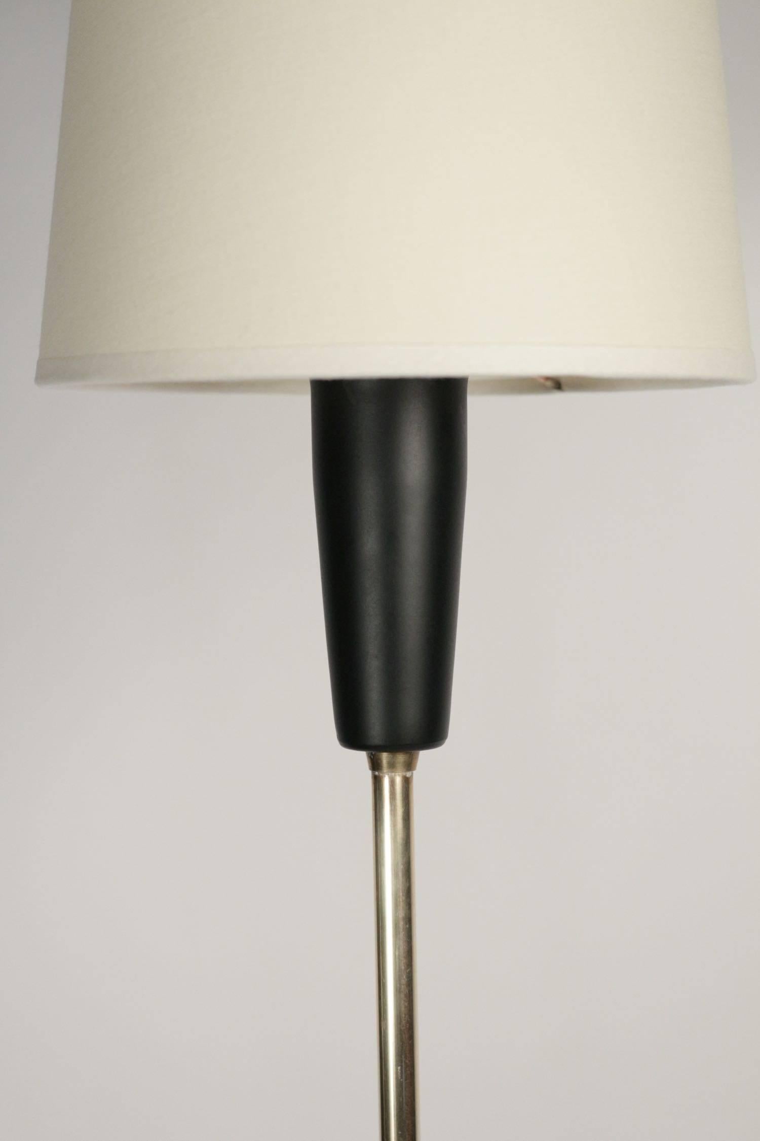 French 1950s Buckle Floor Lamp by Maison Lunel