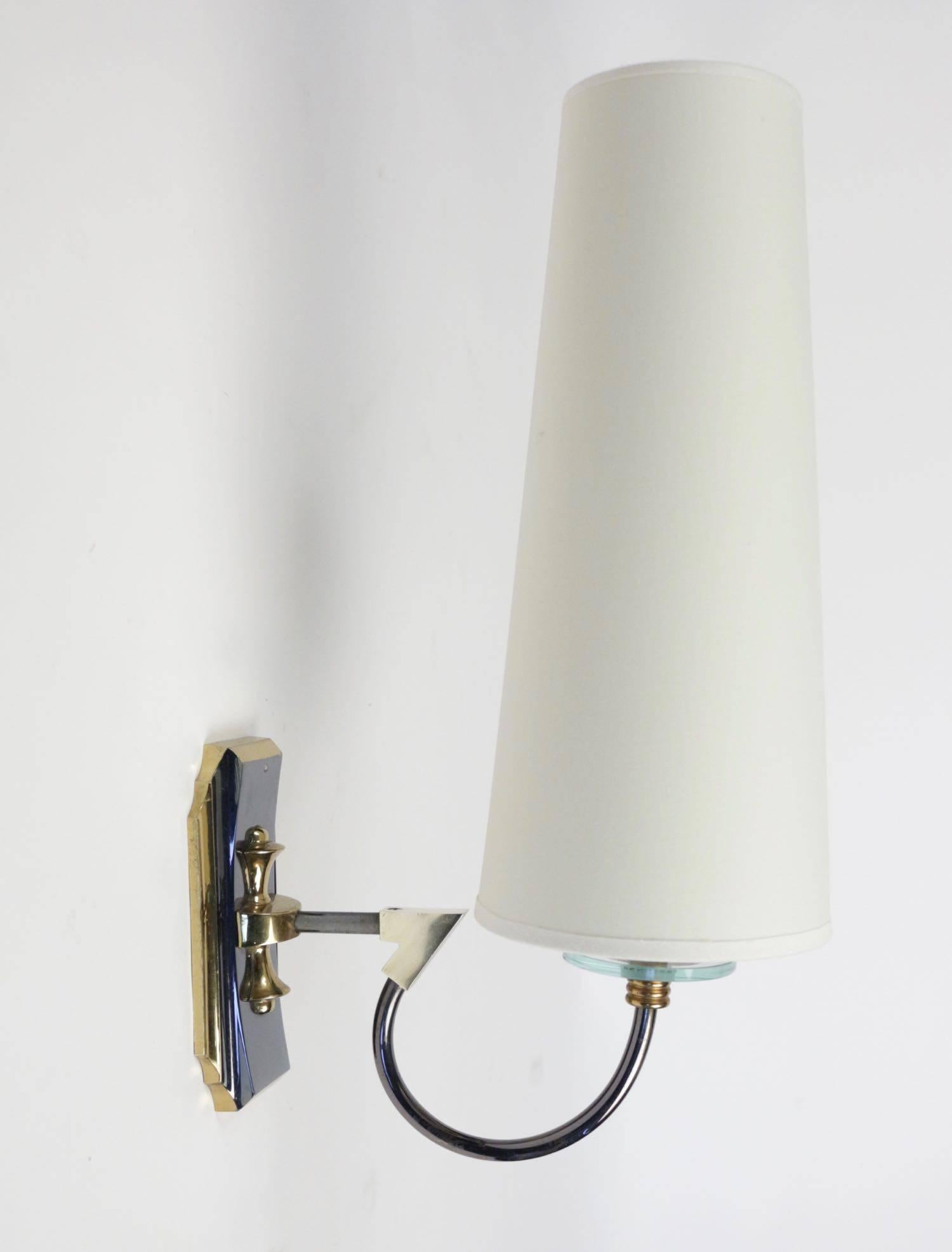 French Pair of Sconces by Mains Petitot, 1940