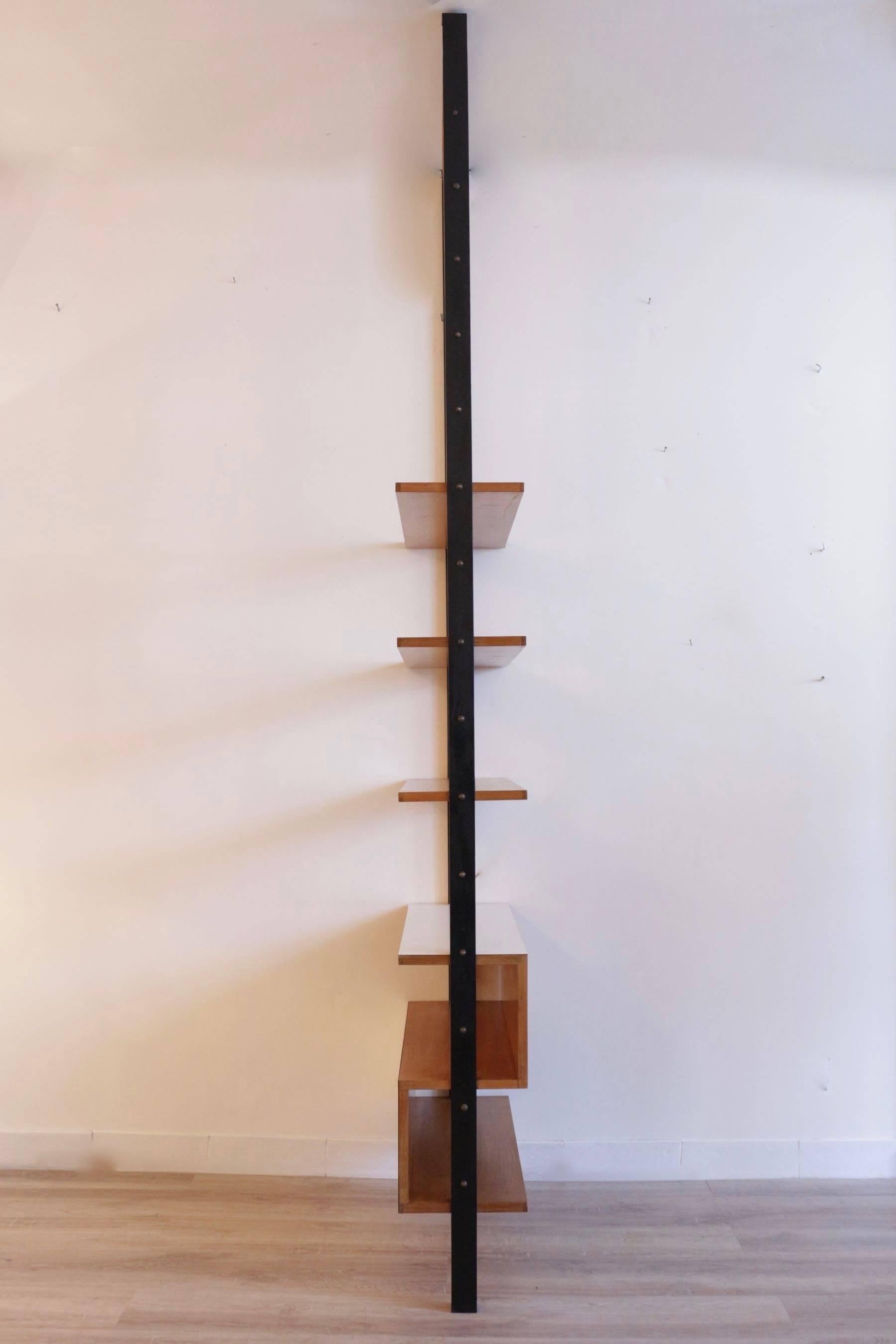 1950 Cherrywood Bookshelf Attributed to Pierre Guariche 2