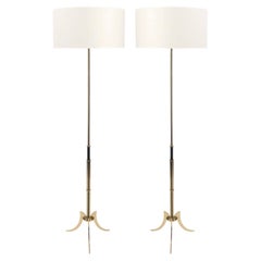 1960 Pair of floor lamps by Maison Arlus