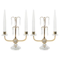 1940, Pair of “Cascade” model table lamps, Art Décoratif