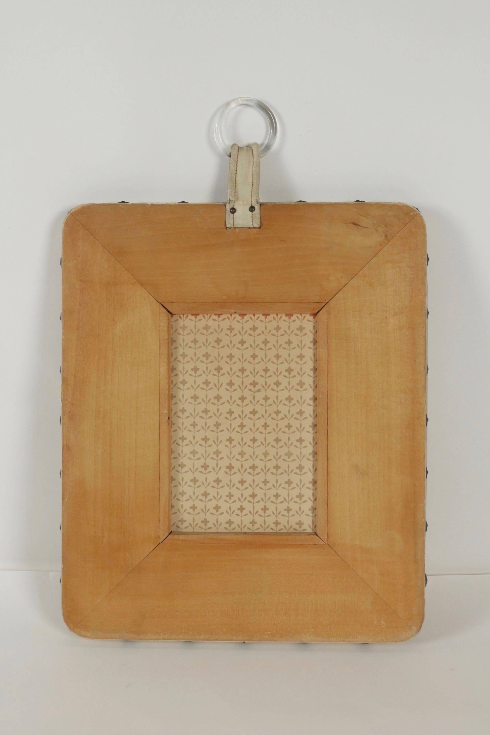 Mirror in Straw Marquetry, 1950s 1