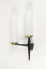 1960s Arlus Set of Three Asymmetrical Sconces (Ensemble de trois appliques asymétriques)