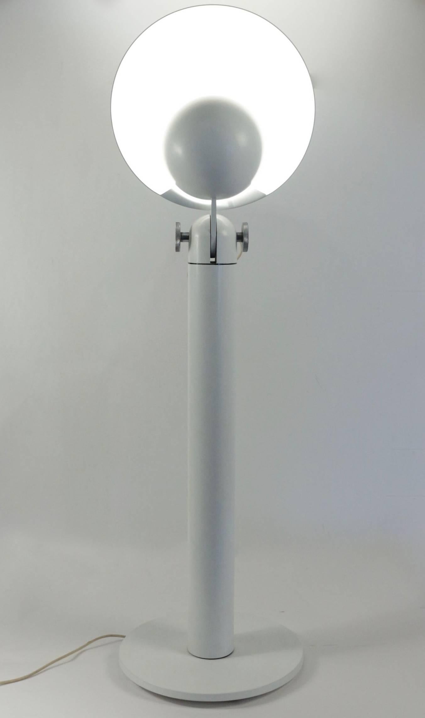 Aluminum Floor Lamp 'Cuffia' by Francesco Buzzi for Bieffeplast, Italy, 1969
