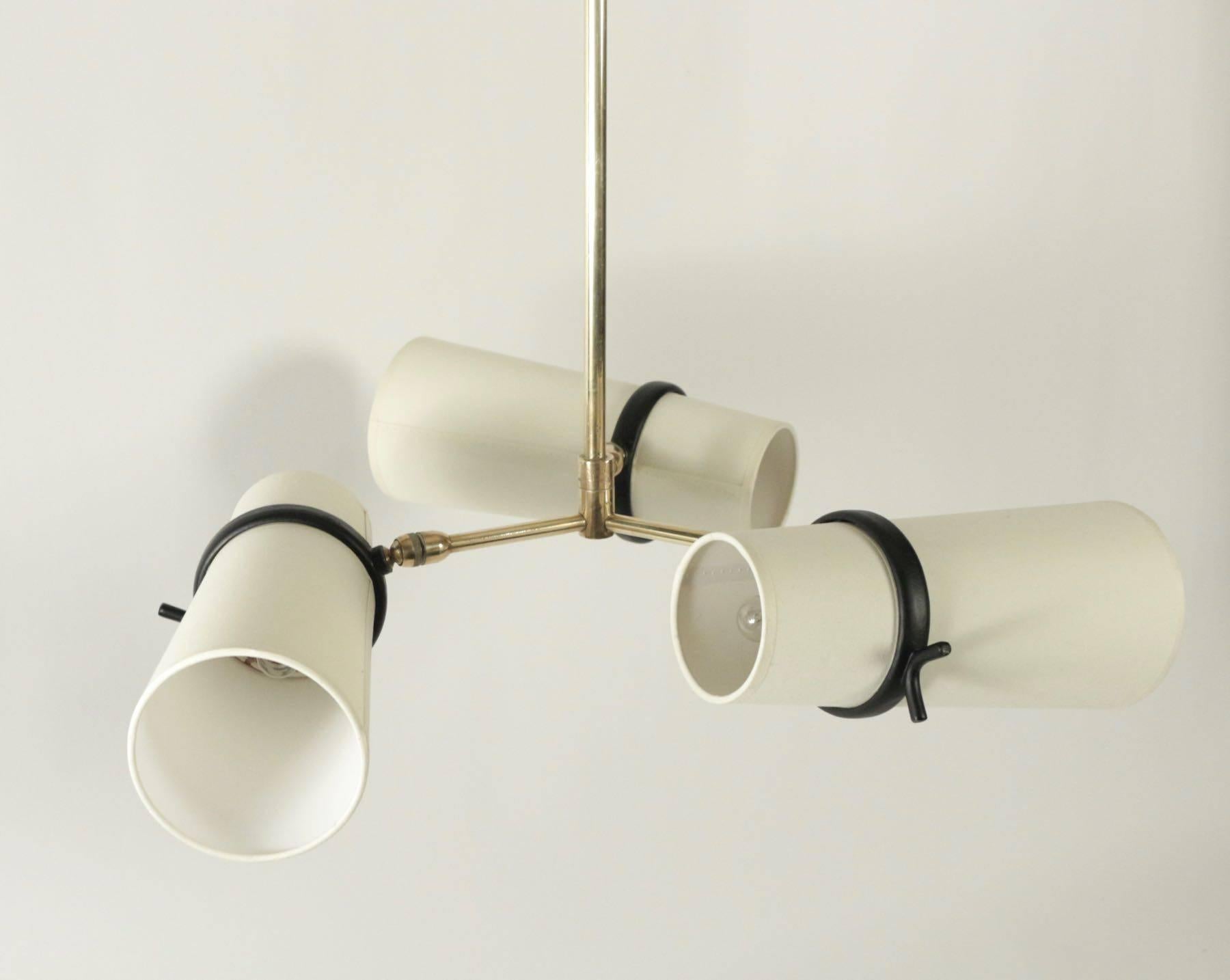 1950s Three Arms Lunel Chandelier 1