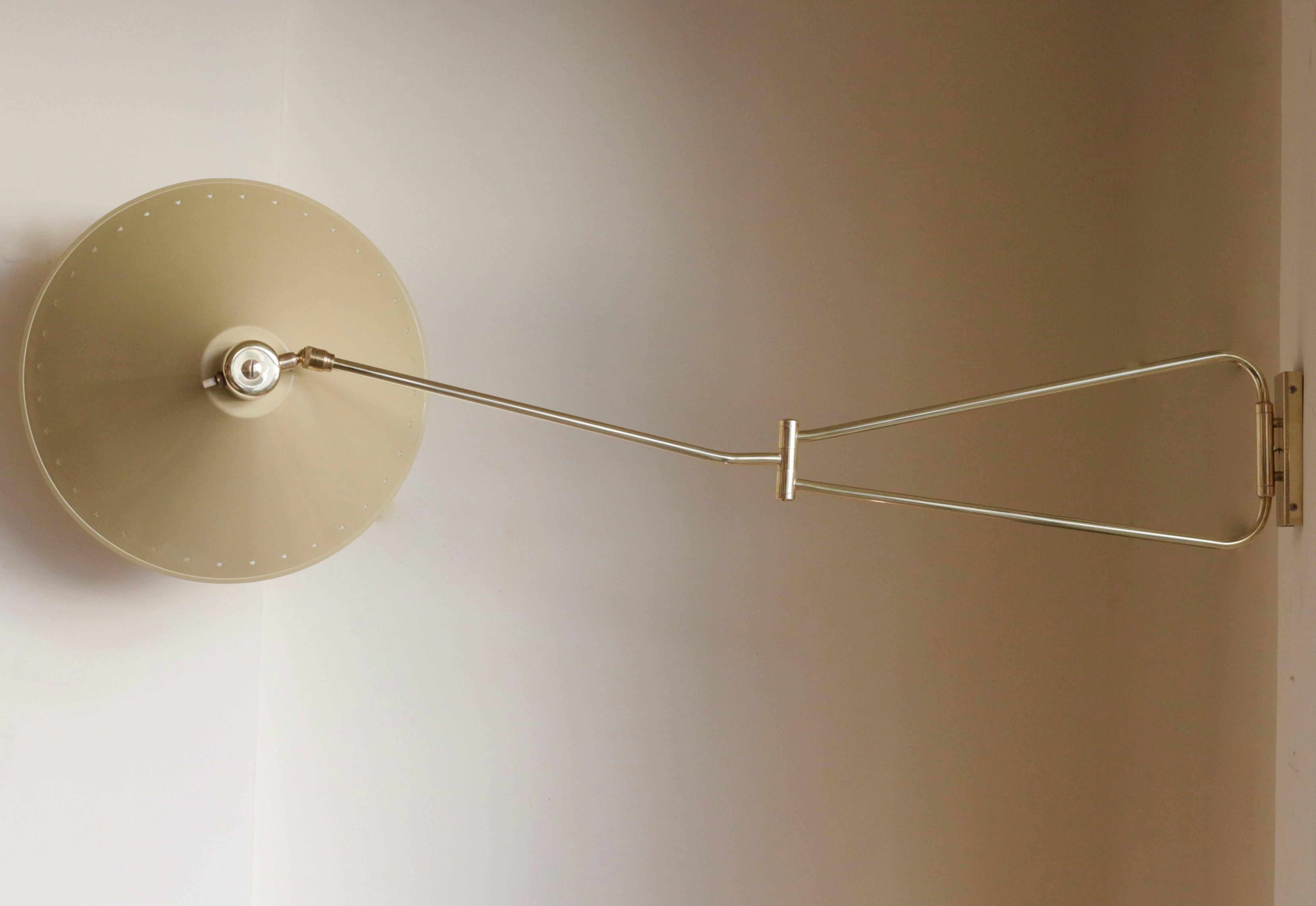1950s Articulated Wall Light by Lunel In Good Condition In Saint-Ouen, FR