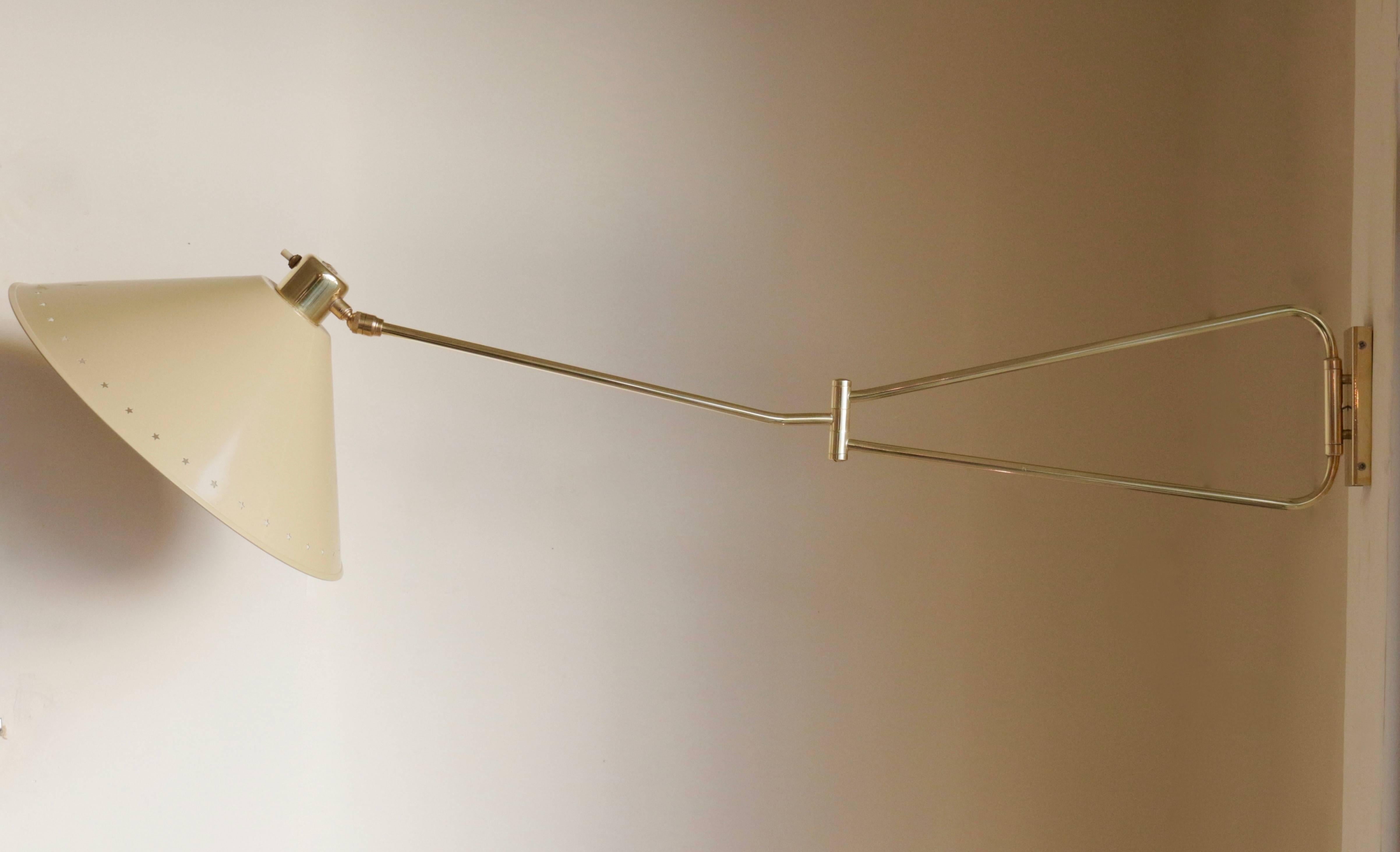 Mid-20th Century 1950s Articulated Wall Light by Lunel