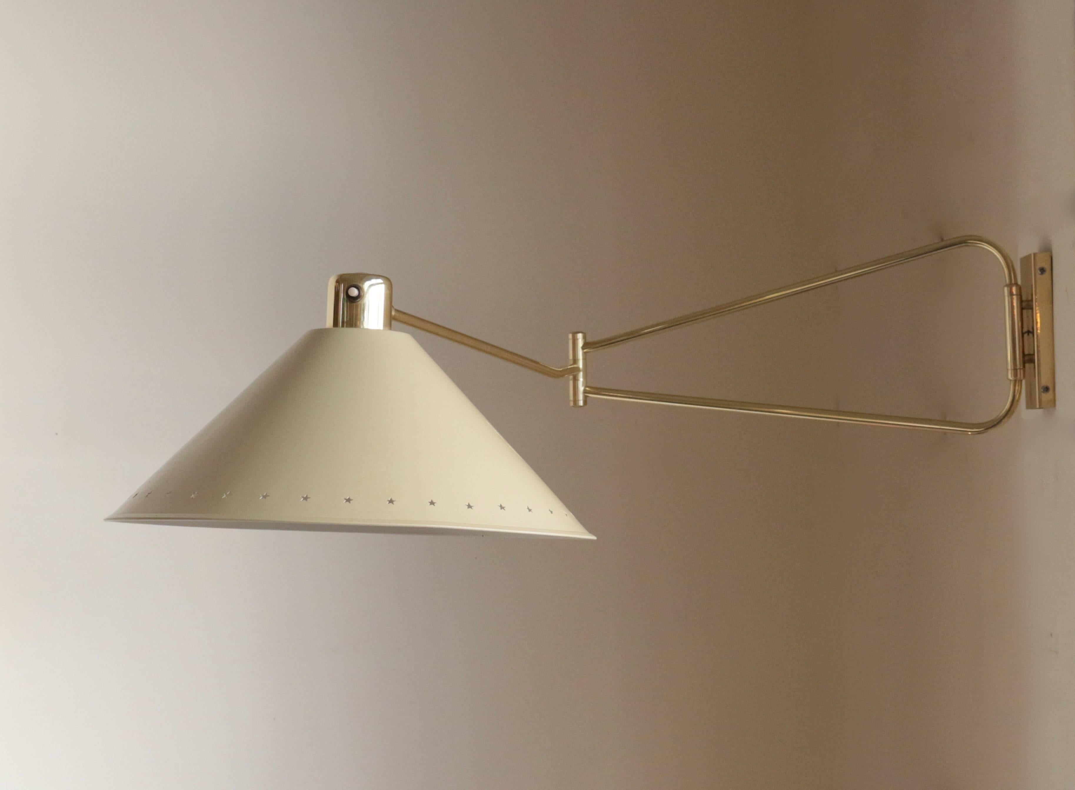 French 1950s Articulated Wall Light by Lunel