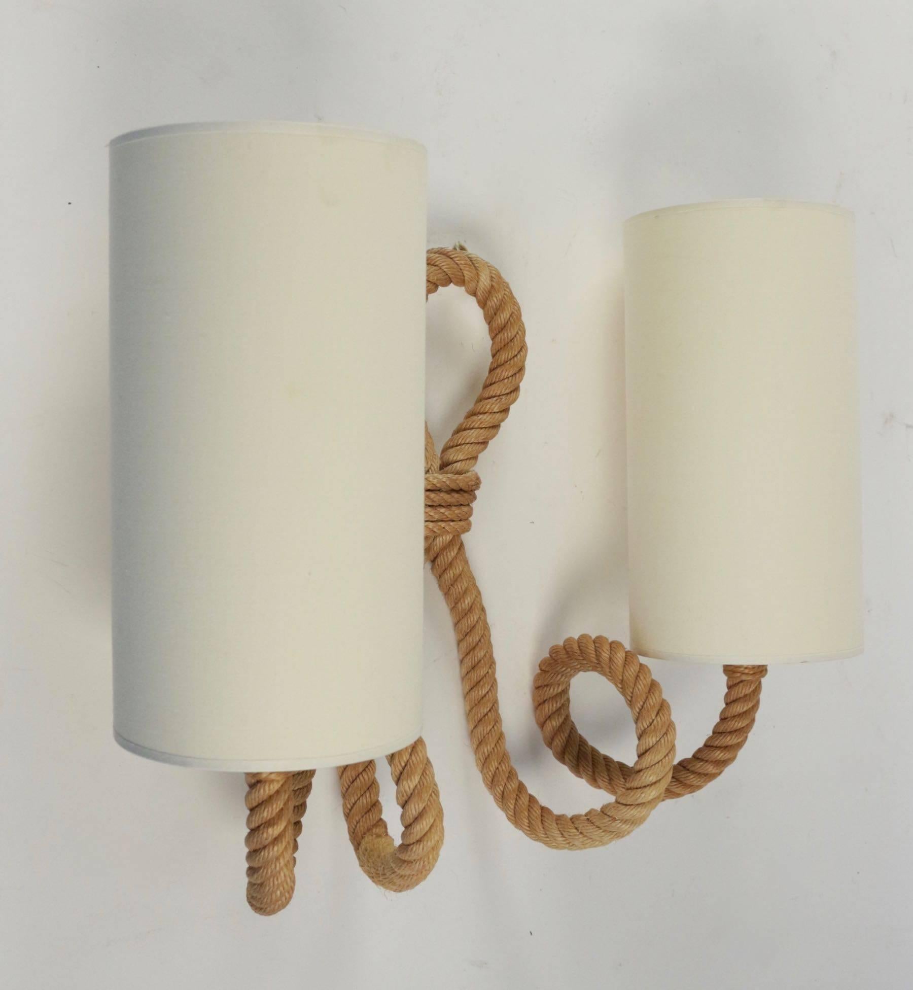 Mid-20th Century 1950s Large Pair of Audoux and Minet Sconces