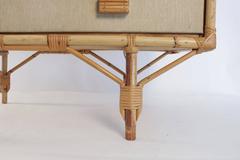 1950s, Rattan Chest of Drawers in the Taste of Louis Sognot