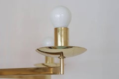 Gilded Metal Chandelier by Gaetano Sciolari, 1970