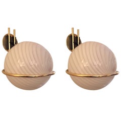 1970s Murano Glass Pair of Sconces