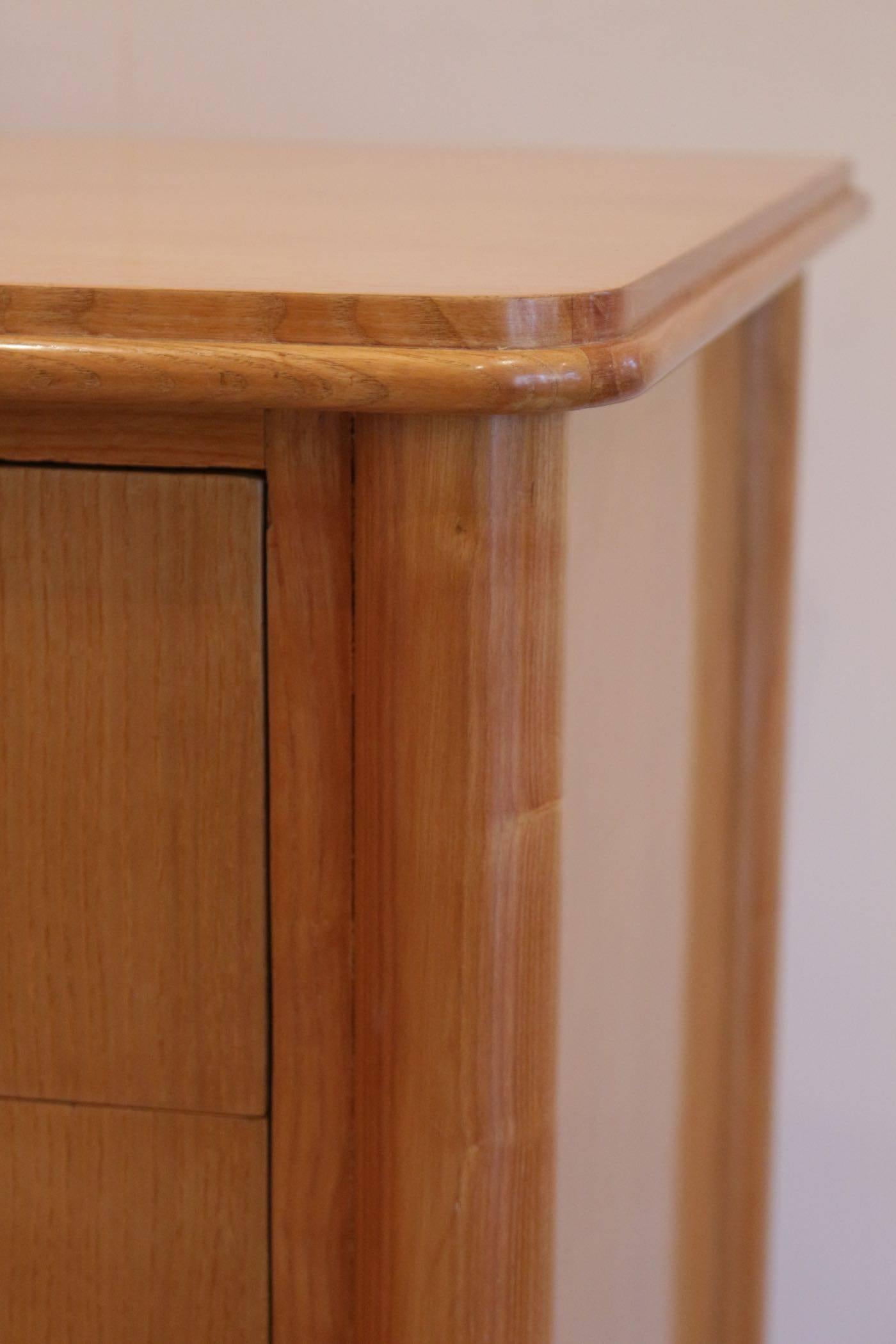 1940 Sycamore Commode with Bronze Handles Attributed to André Arbus In Excellent Condition In Saint-Ouen, FR