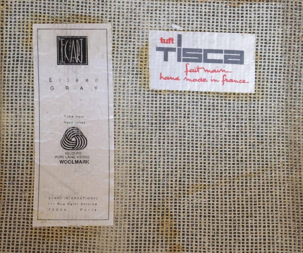 Hand-Knotted Eileen Gray Black Board Carpet edition Ecart International
