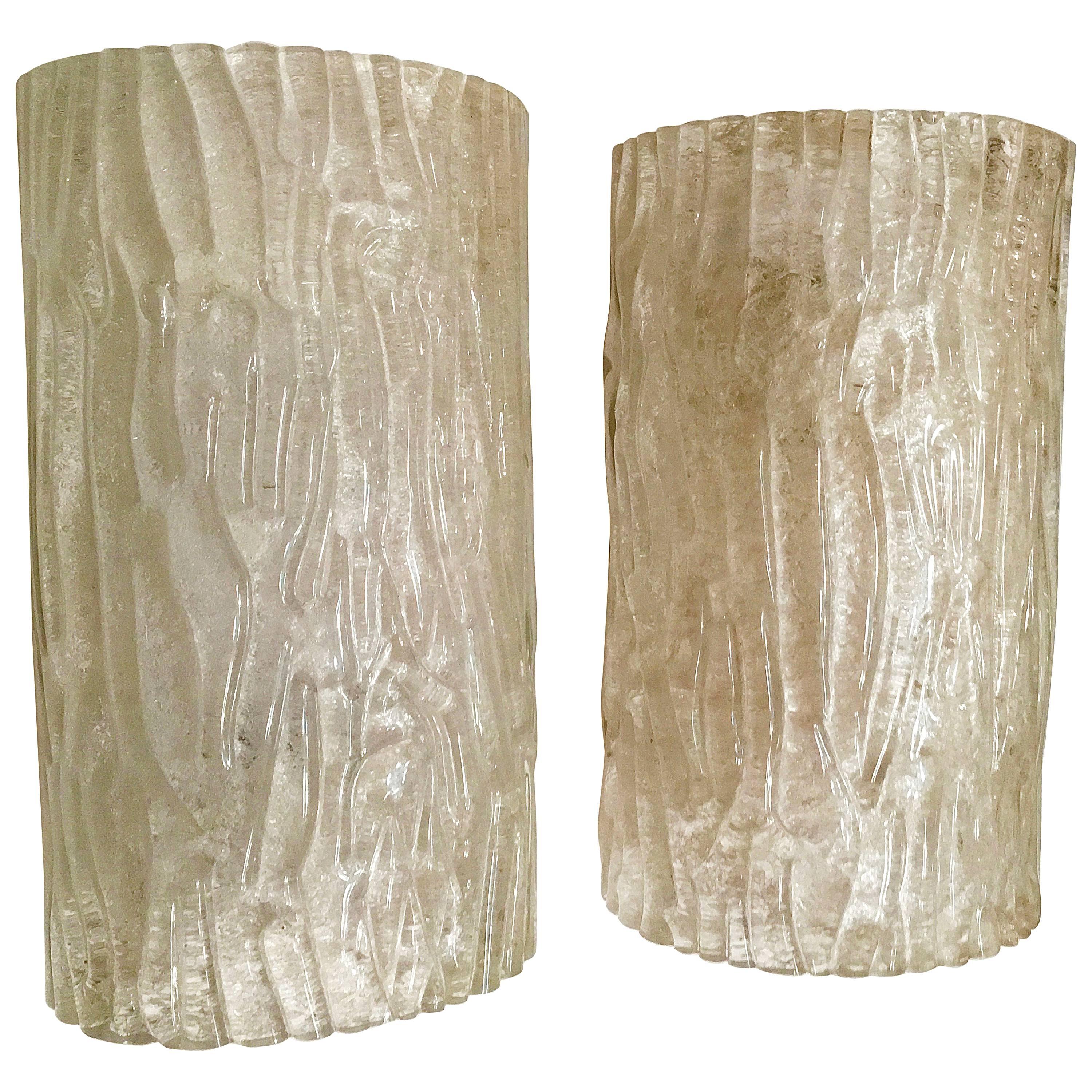 Mid-Century Modern Pair of Italian Midcentury Sconces or Wall Lights by Barovier & Toso, 1970s