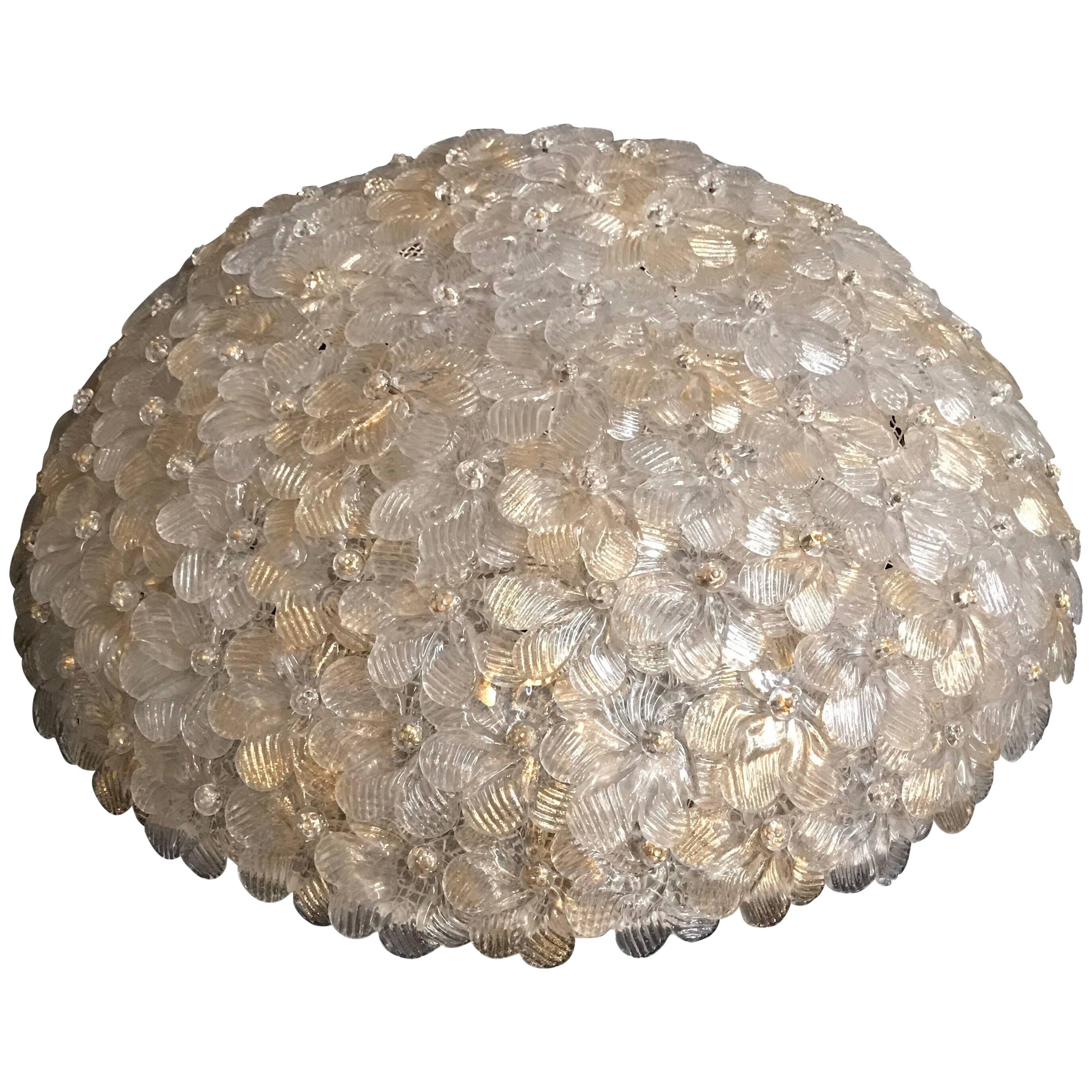 Murano Glass Ceiling Light  by Barovier & Toso, 1960
