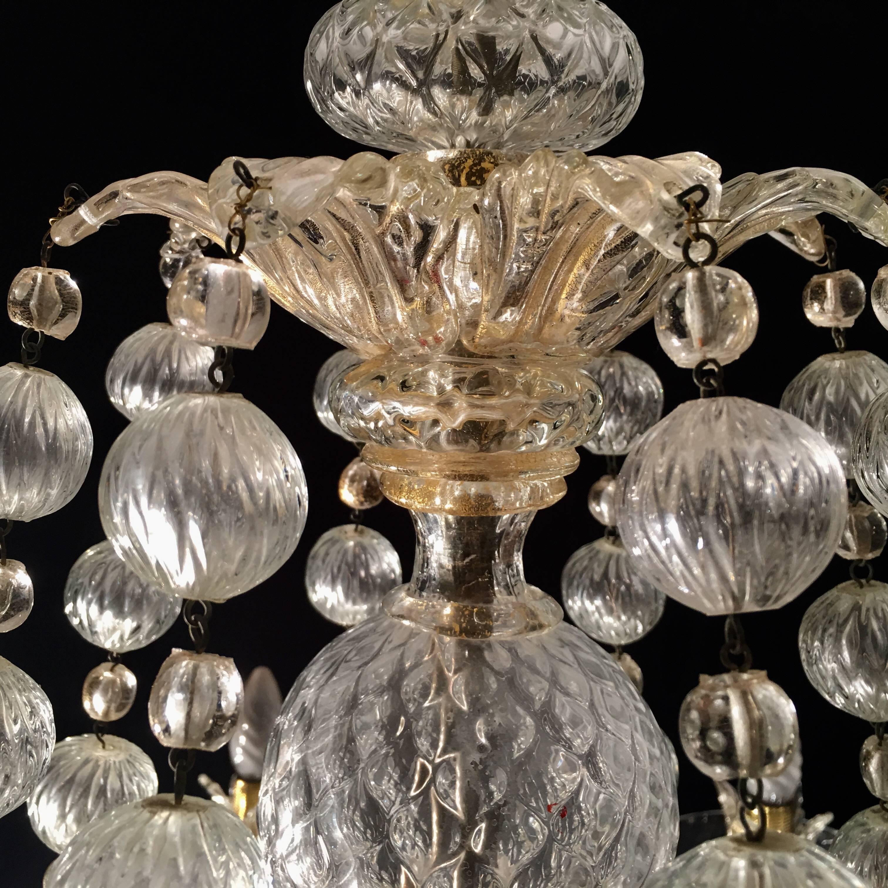 Überwältigender Kronleuchter aus Muranoglas von Barovier & Toso, 1960er Jahre 1