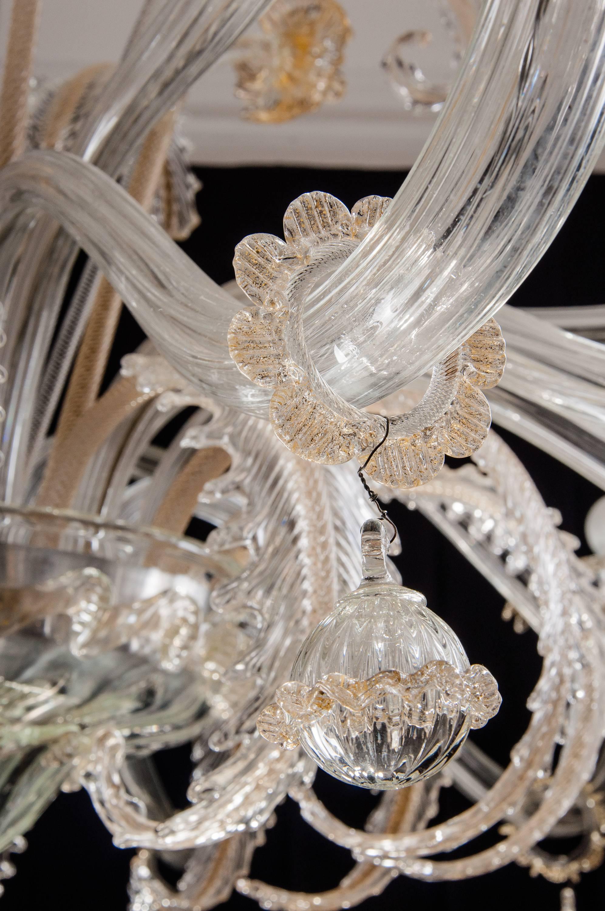Magnificent Murano Glass Chandeliers by Archimede Seguso, 1960 3
