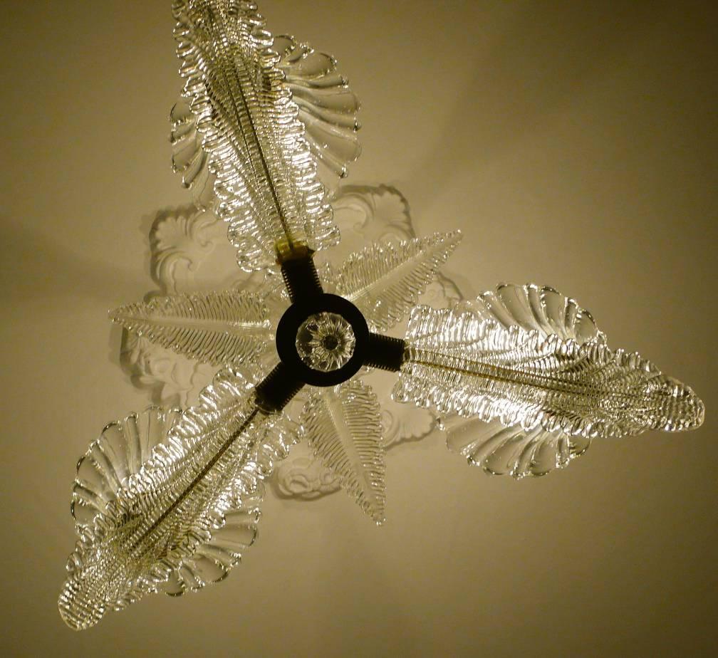 Italian Charming Murano Glass Chandelier by Ercole Barovier, 1940s For Sale