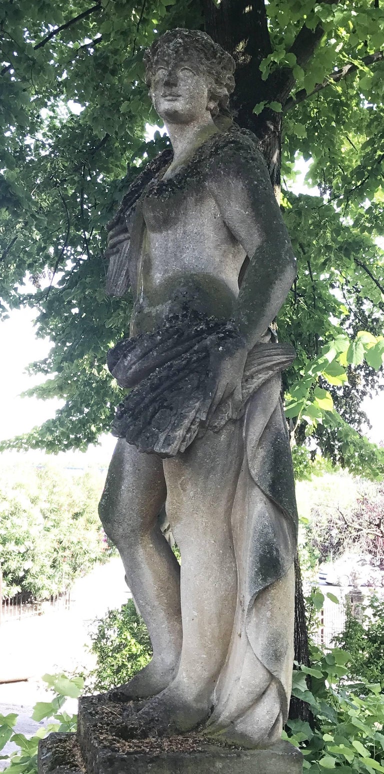 Italian Stone Garden Statues Representing the Four Seasons