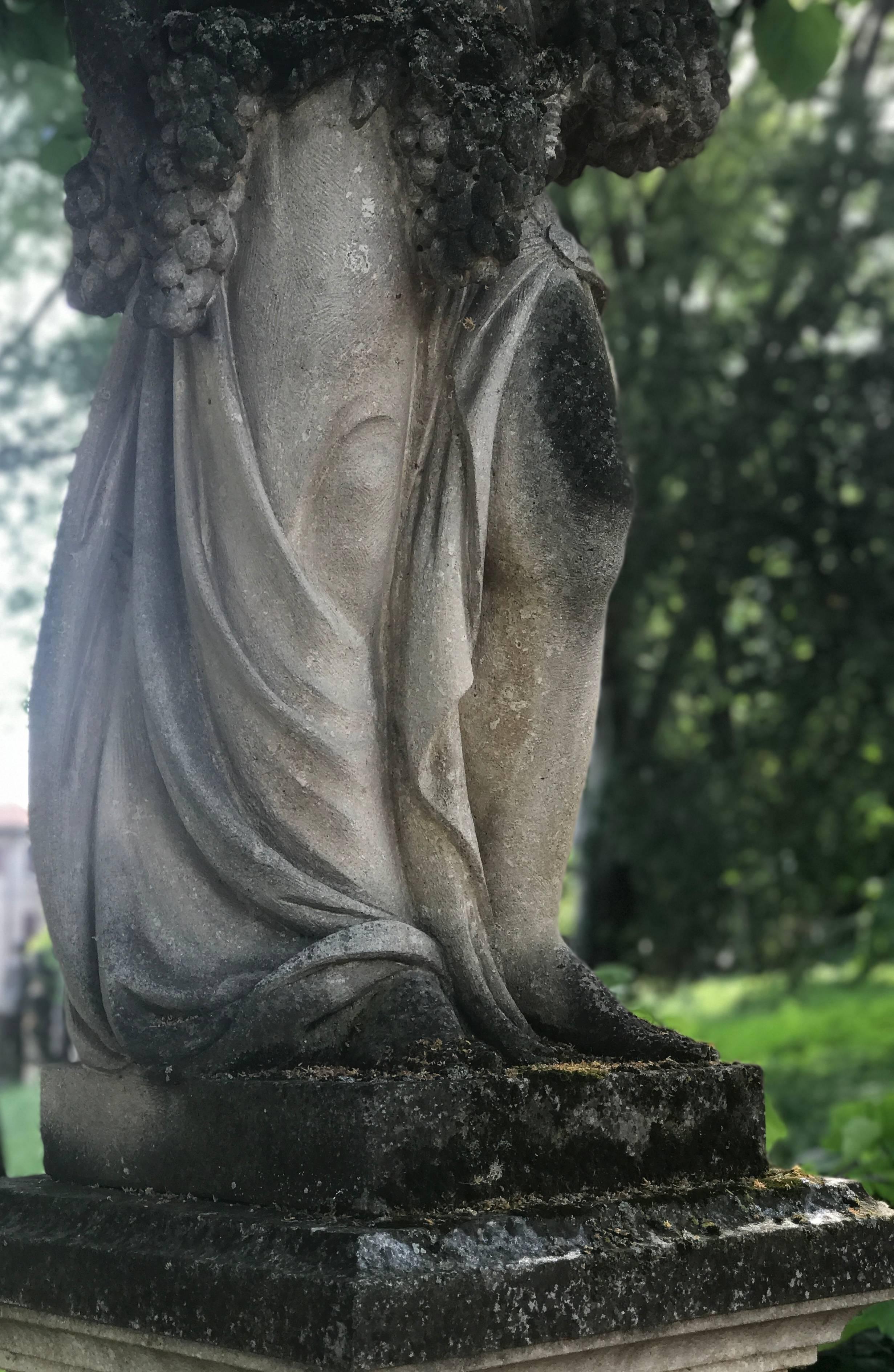 20th Century  Italian Stone Garden Statues Representing the Four Seasons