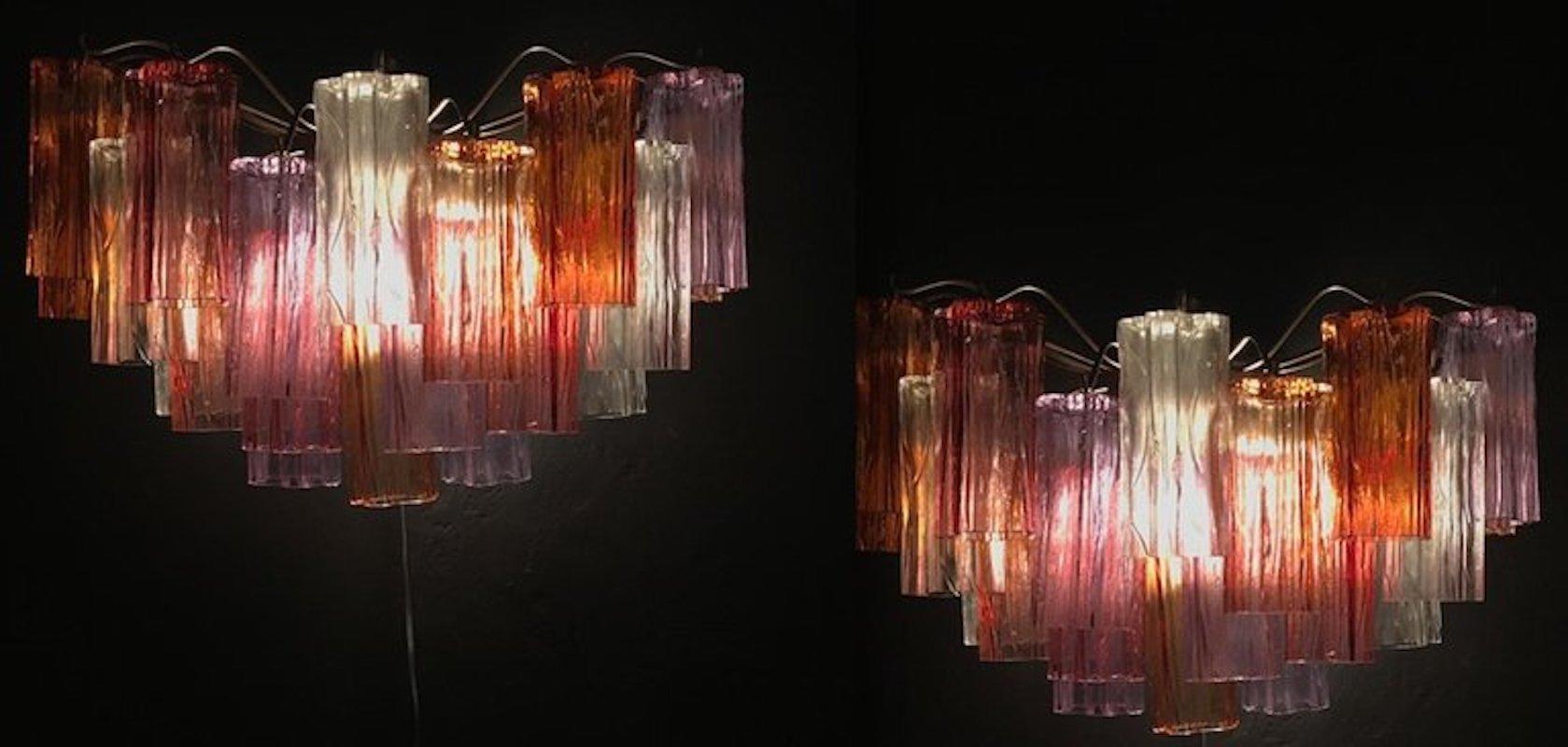 Midcentury Multicolored Murano Glass Tronchi Chandelier by T.Zuccheri for Venini 9