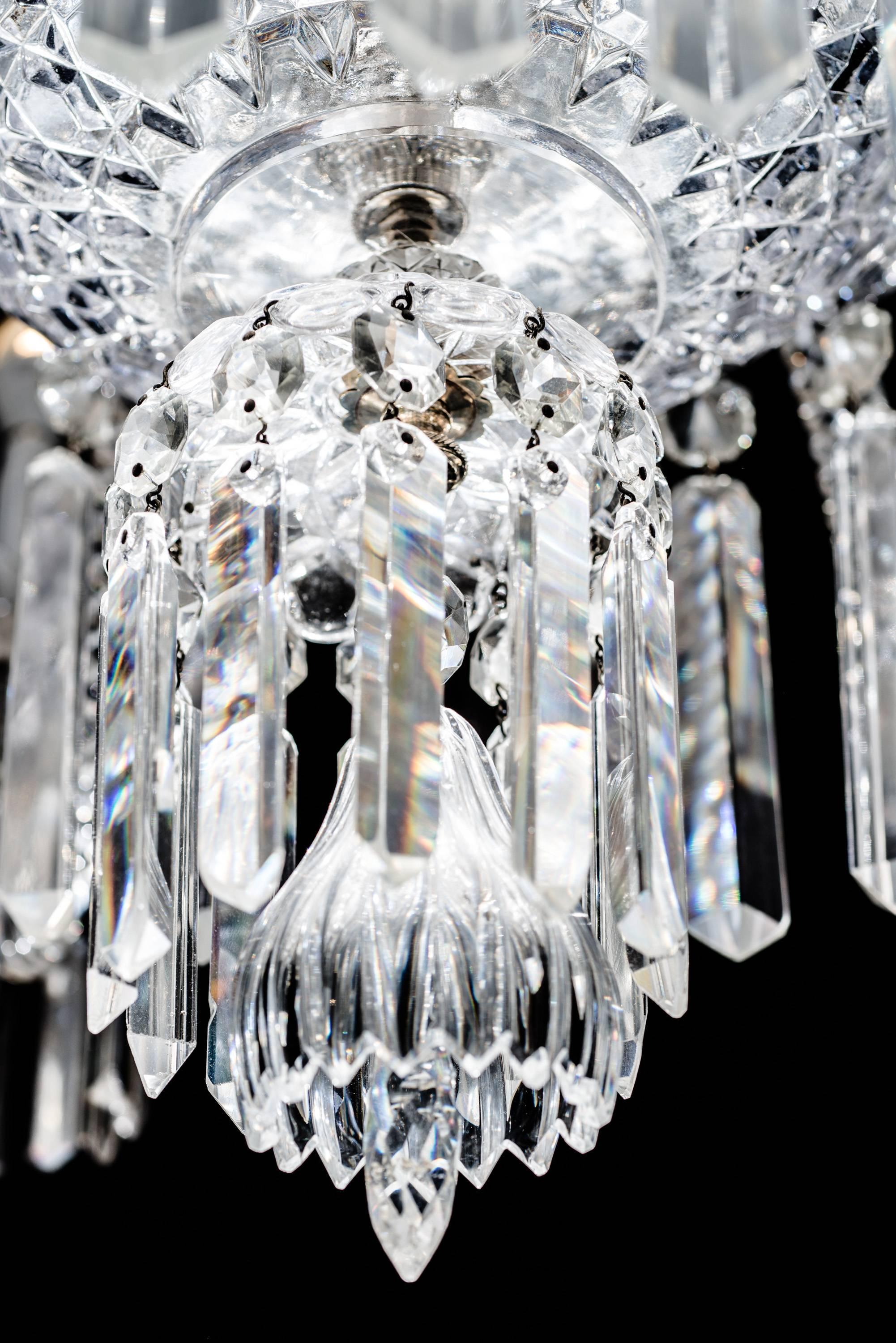Mid-19th Century Baccarat Crystal Important Chandelier, France, 1850s