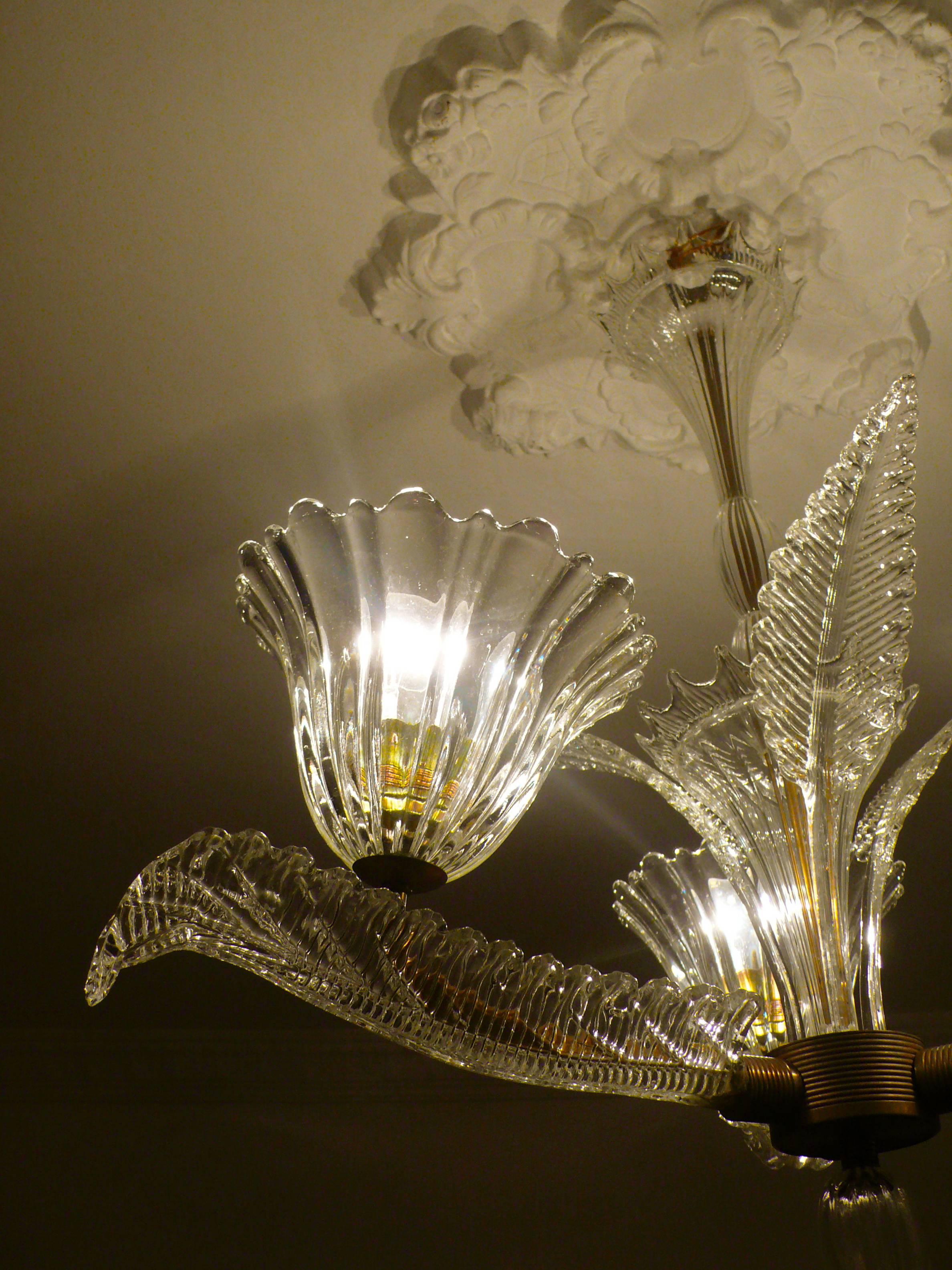 Mid-20th Century Chandelier by Ercole Barovier, 1940s