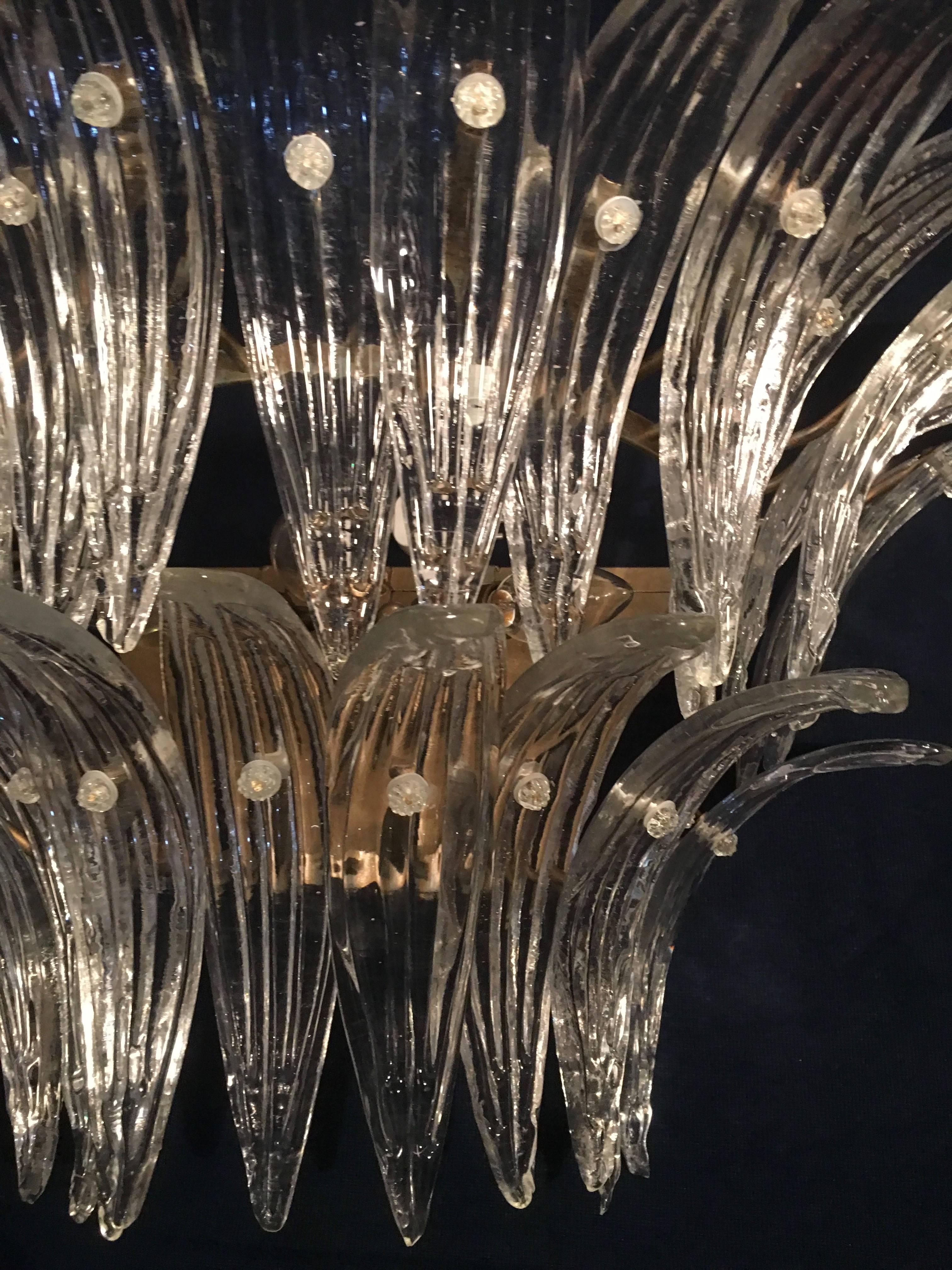 Blown Glass Greats Pair of Sconces of the Famous 