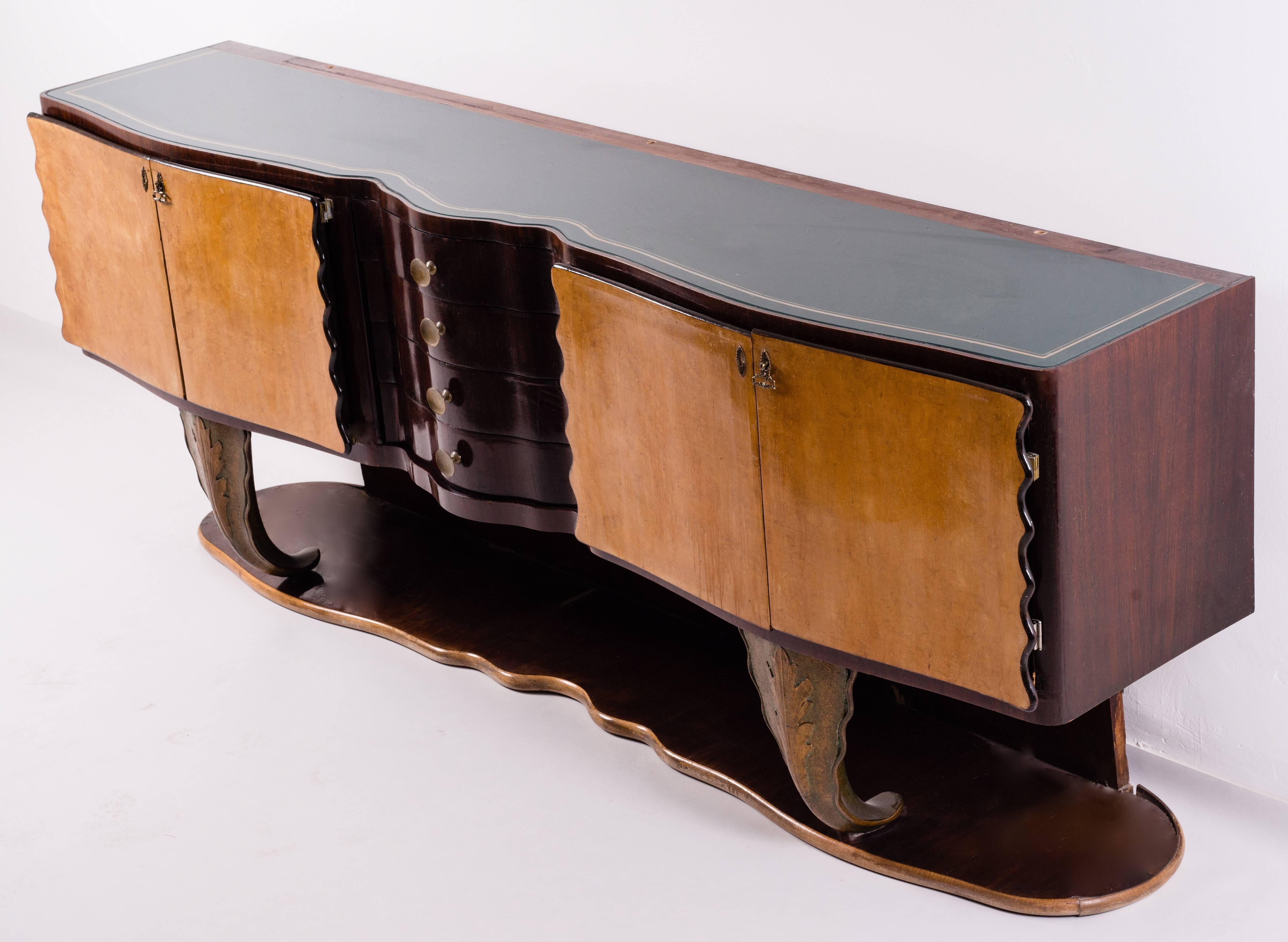 Ash Italian Art Deco Sideboard by Pier Luigi Colli, 1930s For Sale