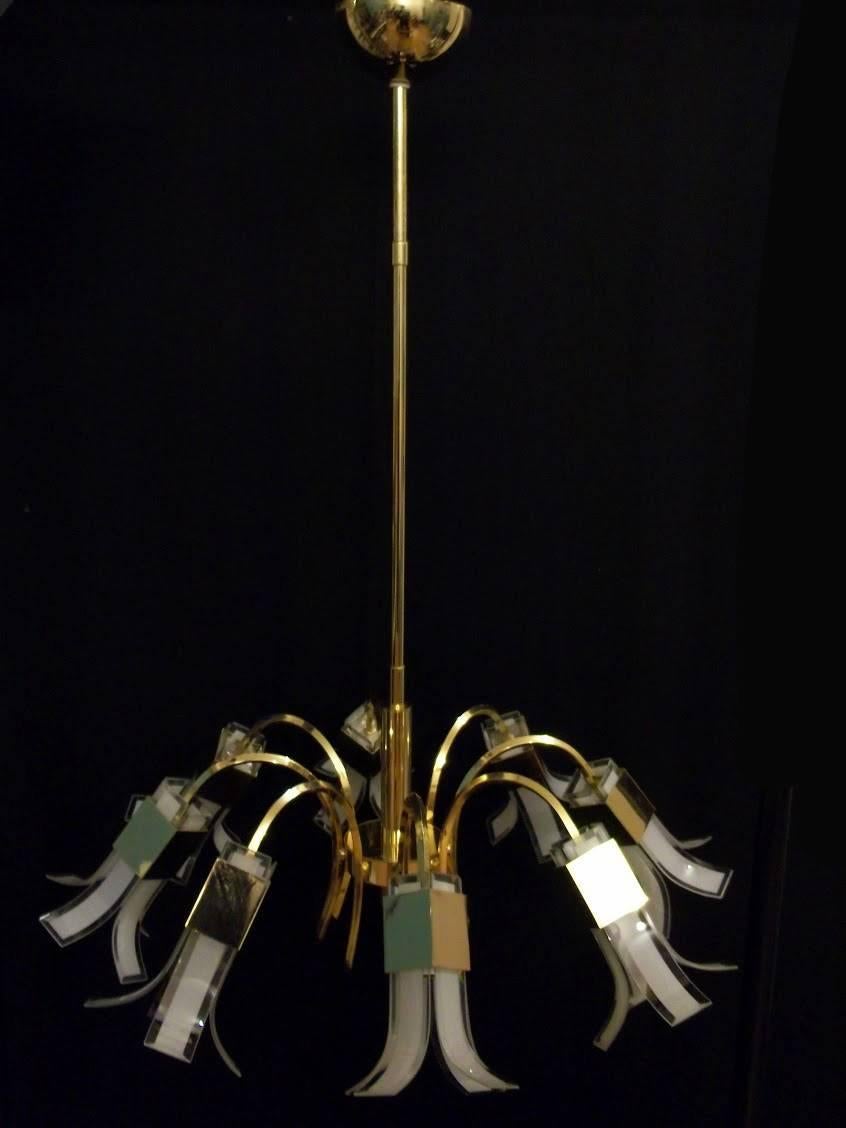 Murano Chandelier by Vistosi, 1970s For Sale 2