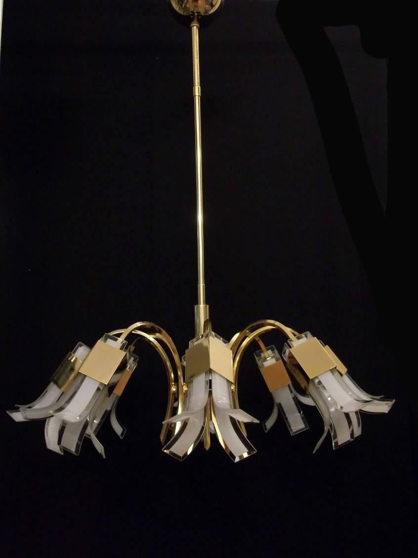 Murano Chandelier by Vistosi, 1970s For Sale 3