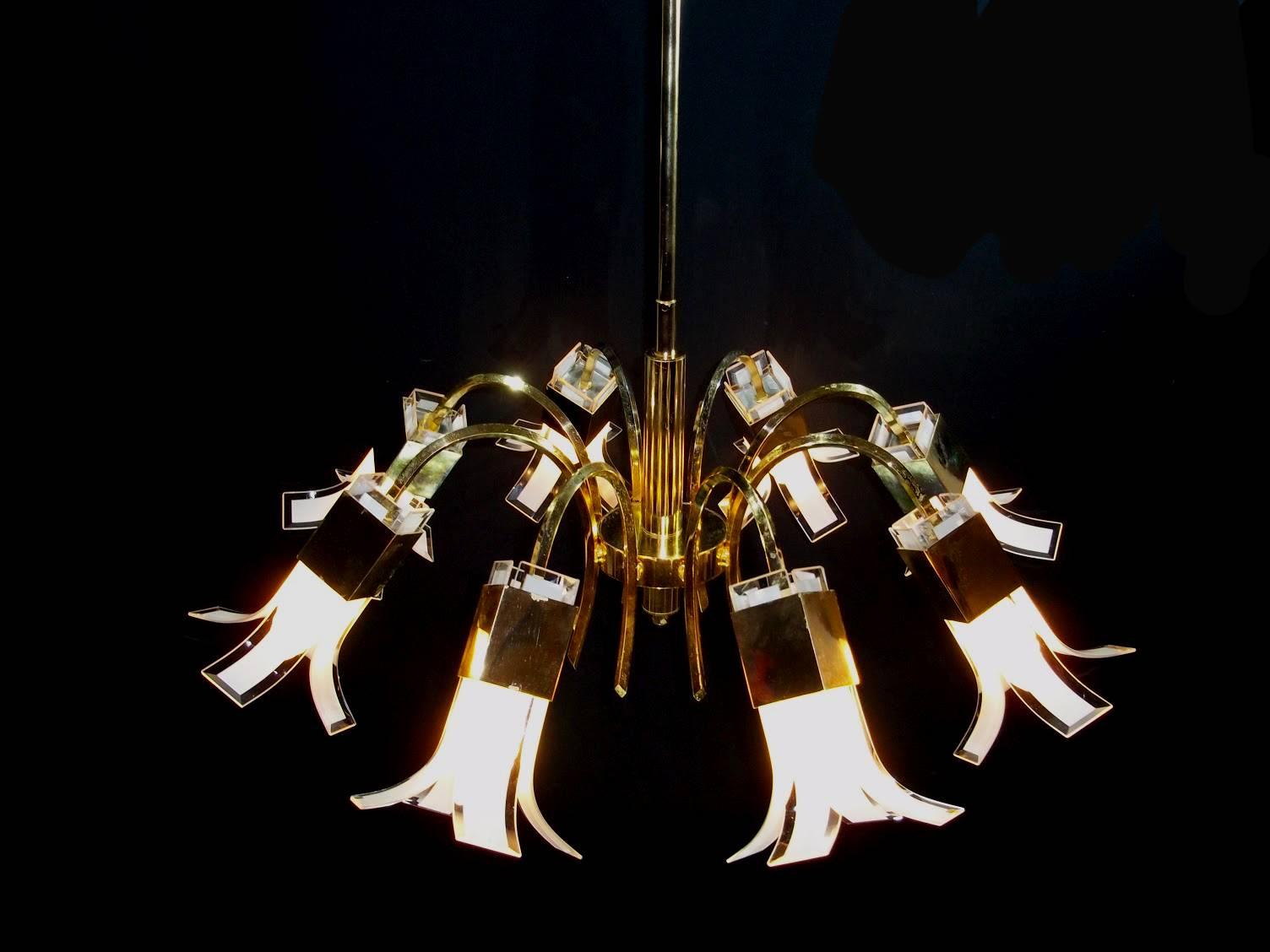 Murano Chandelier by Vistosi, 1970s For Sale 4