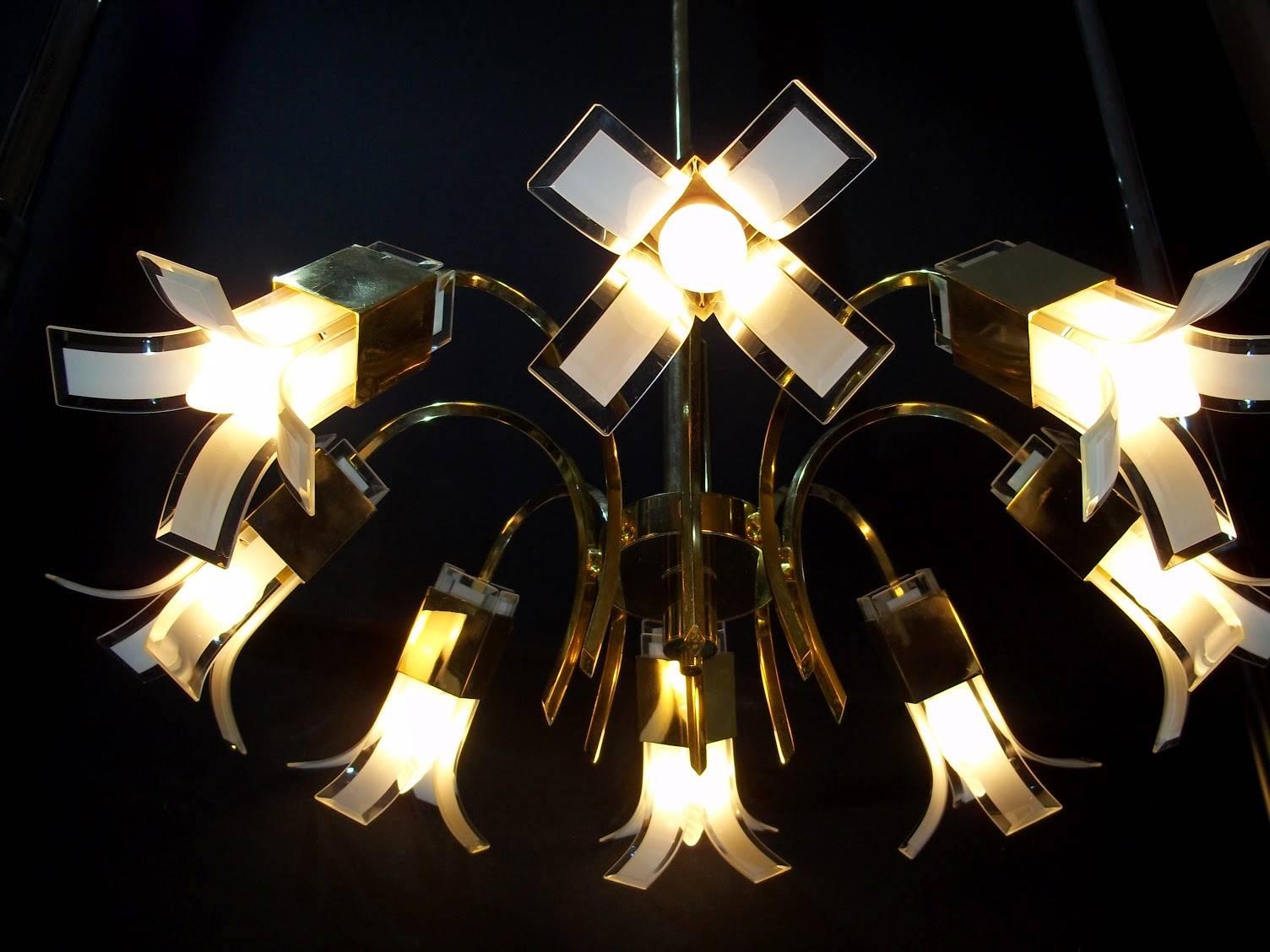 Murano Chandelier by Vistosi, 1970s For Sale 1