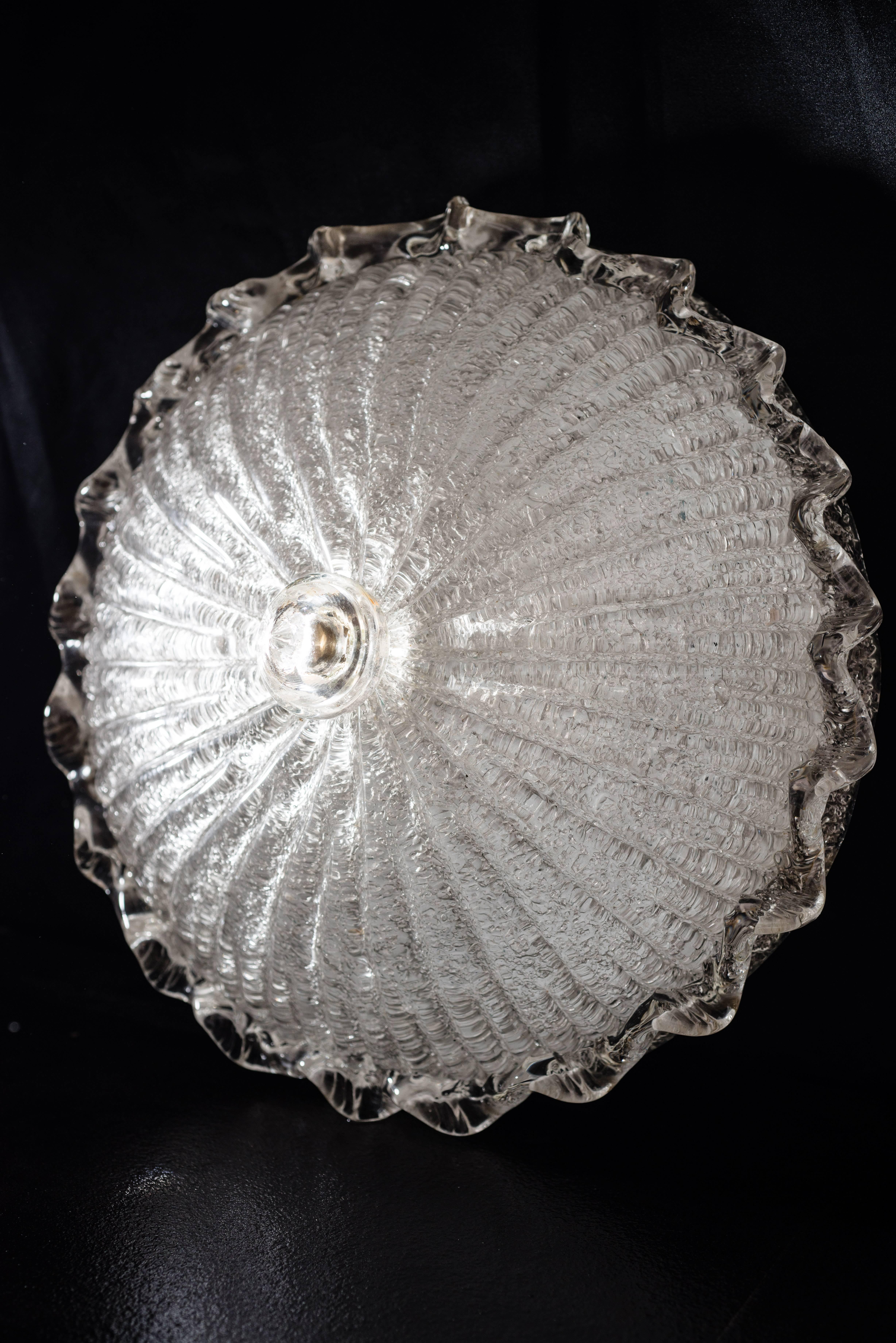 Italian Murano Glass Ceiling Light by Barovier & Toso, 1950 2