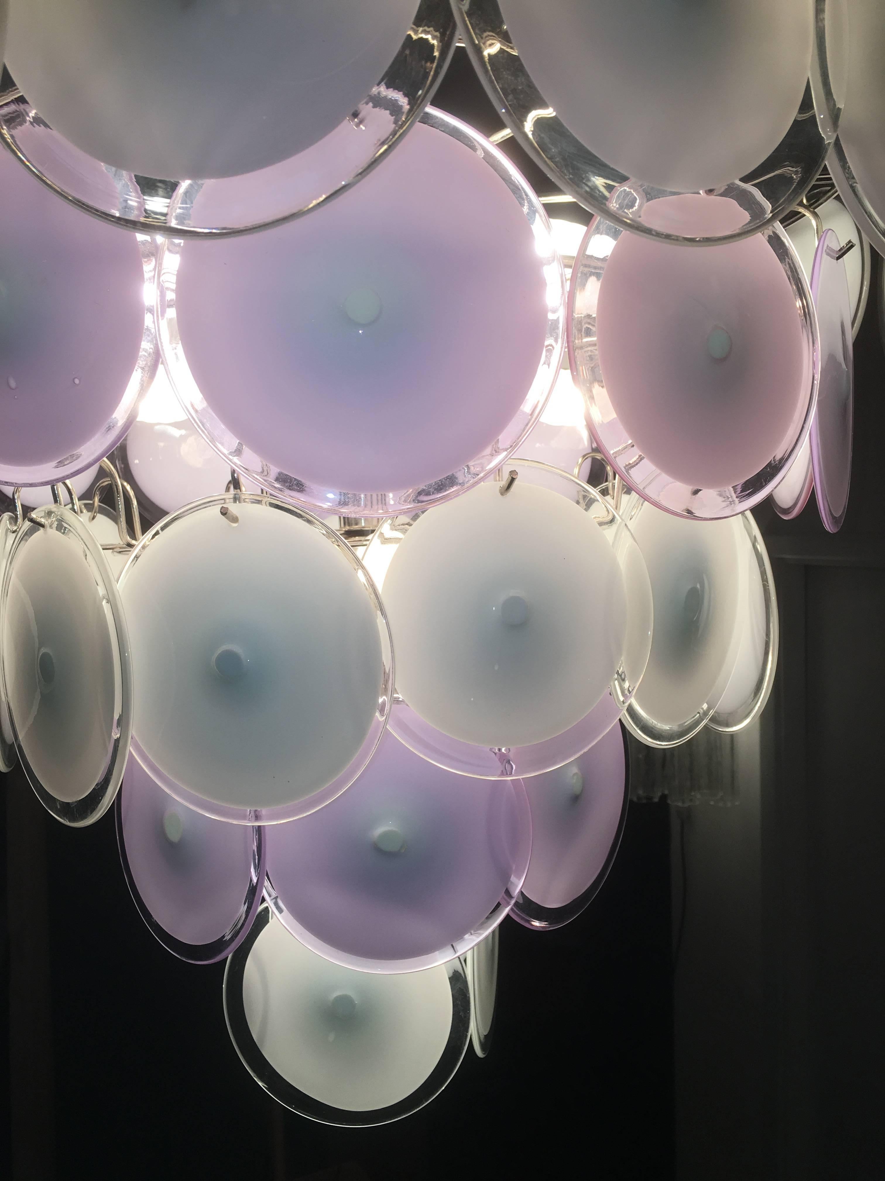 Charming Murano Disc Chandelier by Vistosi, 1970s 1