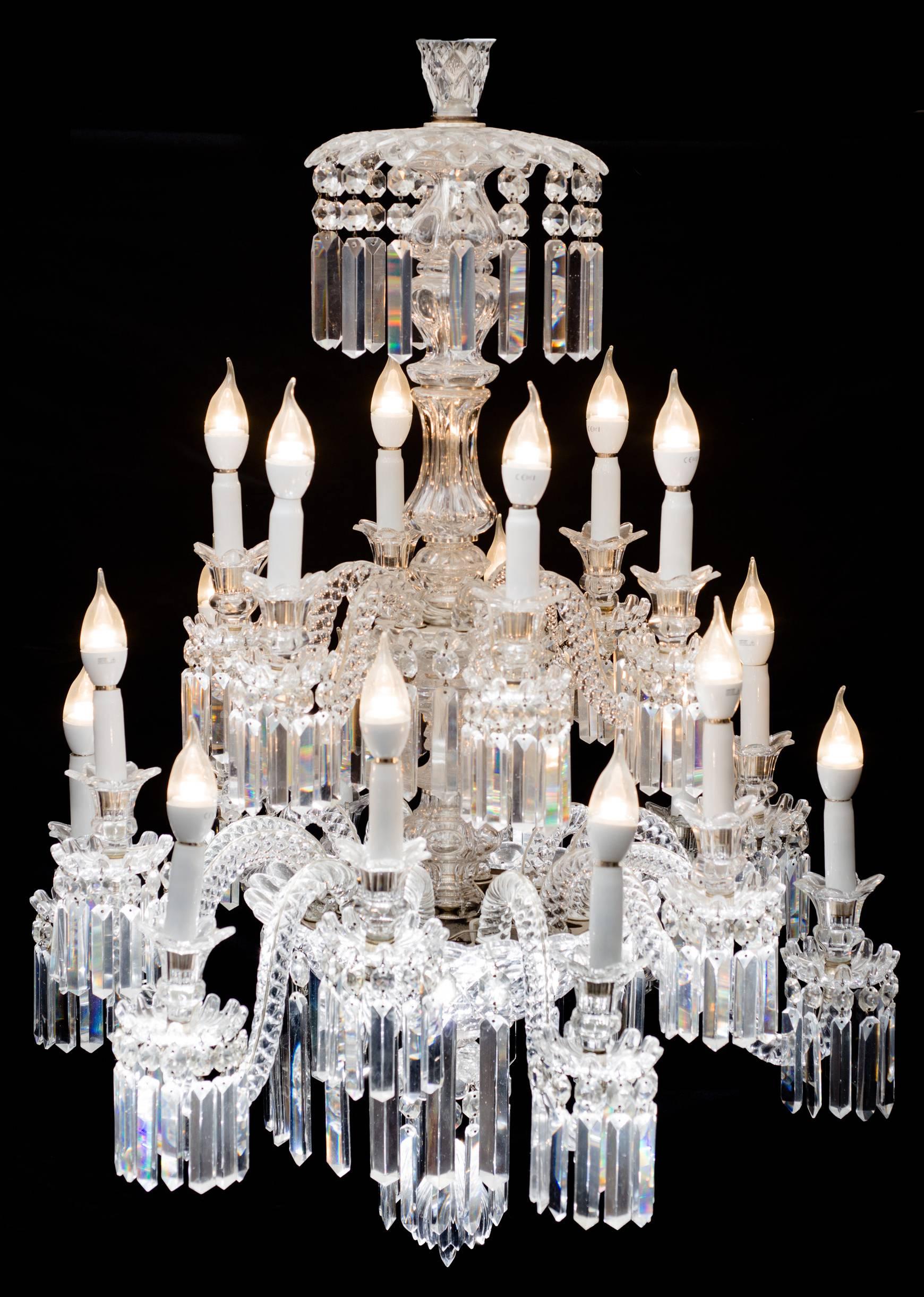 Important Crystal Chandelier of Baccarat, France, 1850s 1