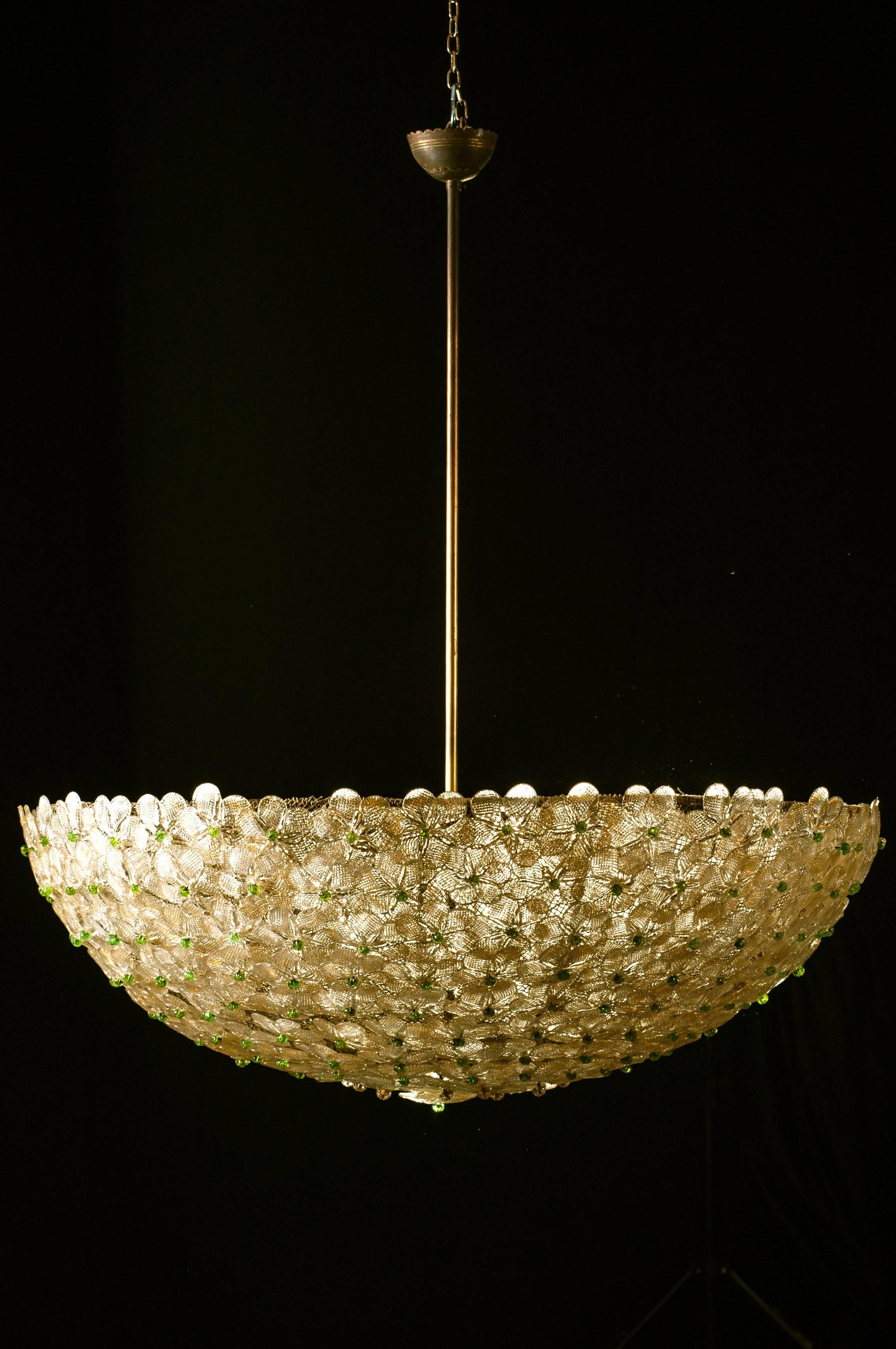 Extraordinary Chandelier by Barovier & Toso, 1950s 3