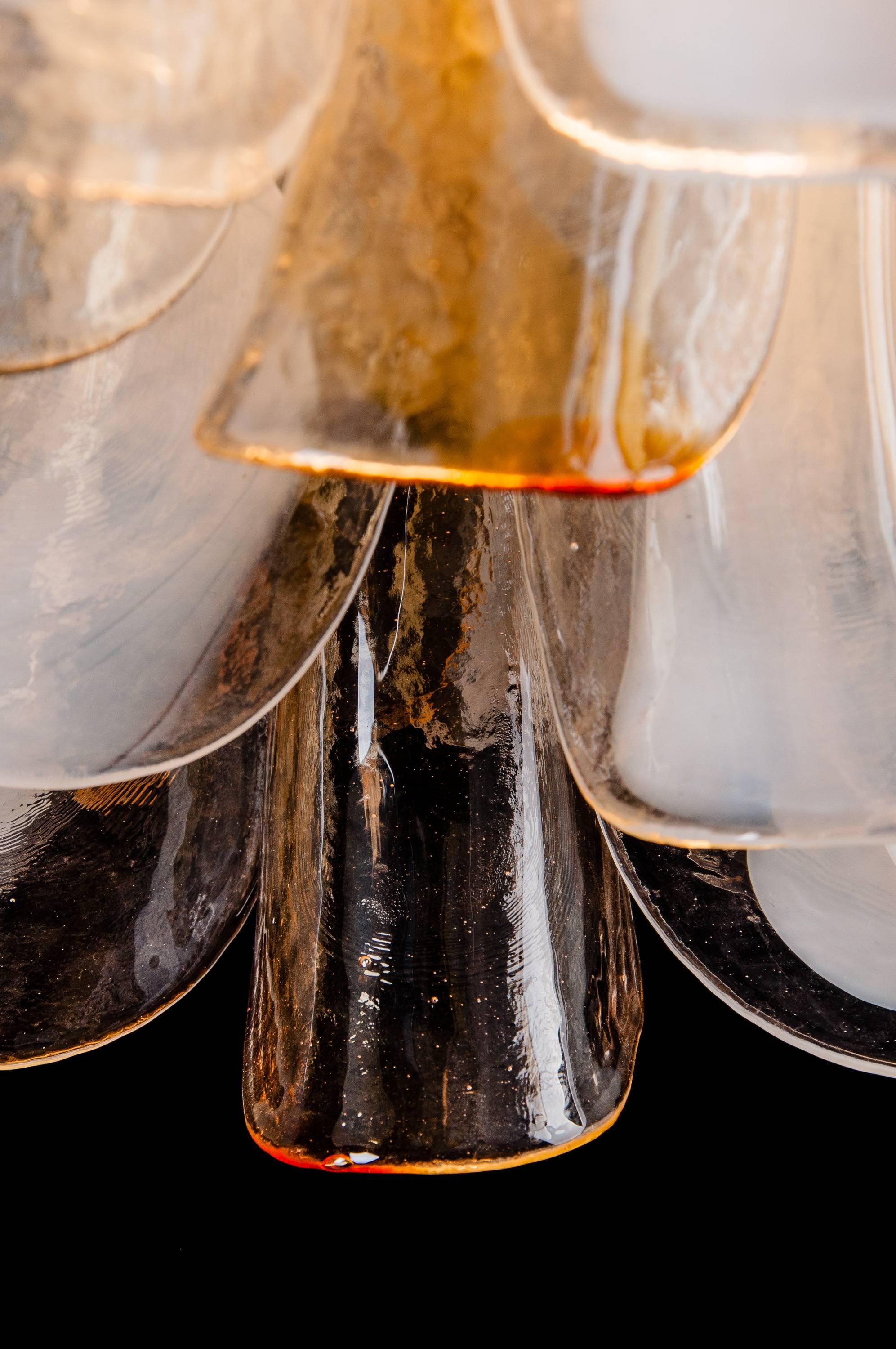 Italian Charming Murano Petals Chandelier, 1980s