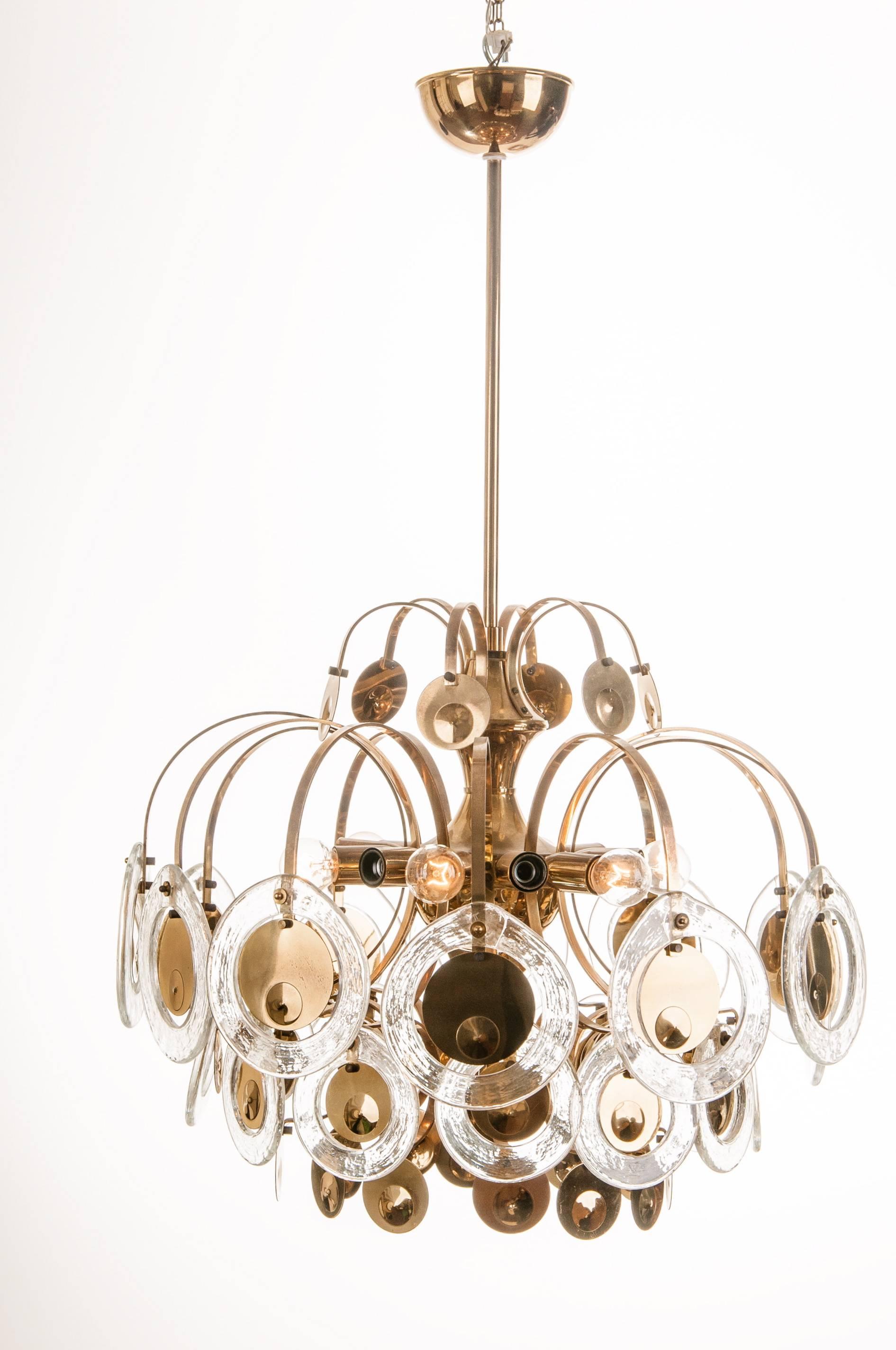 Amazing Italian Chandelier by Gaetano Sciolari, 1970s 4