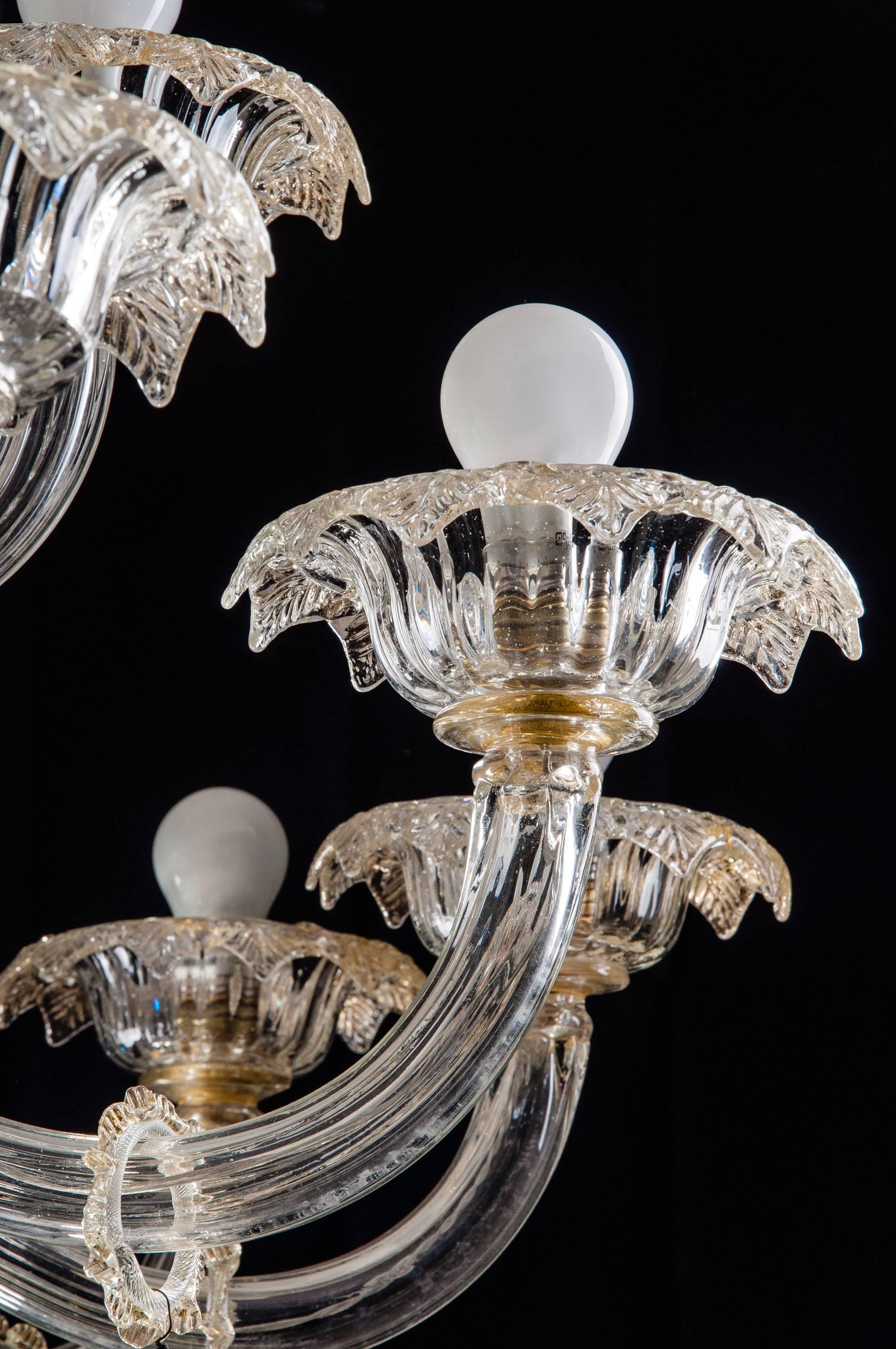 Impressive Pair of Murano Chandeliers by Seguso, 1960 2