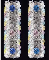 Barovier & Toso Murano Pair of Big Flowers Glass Sconces, 1950s