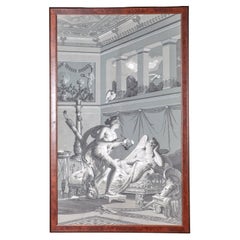 Wanddekoration 'En Grisaille' von Dufour, Paris, Frankreich, 19.