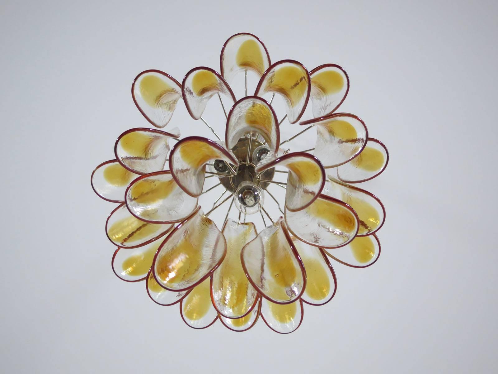 Pair of Charming Murano Chandelier, 1970s 3