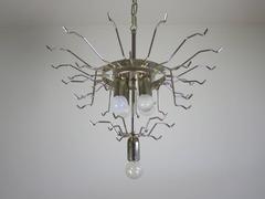Pair Murano Chandelier in the Manner of Mazzega, 1970s