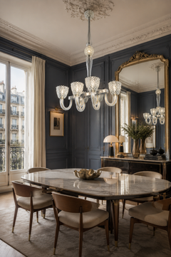 Mid-Century Modern Barovier & Toso Rostrato Murano Glass Chandelier, 1950s
