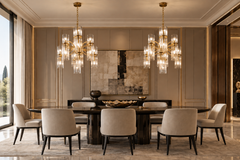 Pair of Mid-Century Modernist Chandeliers by Gaetano Sciolari 1960s